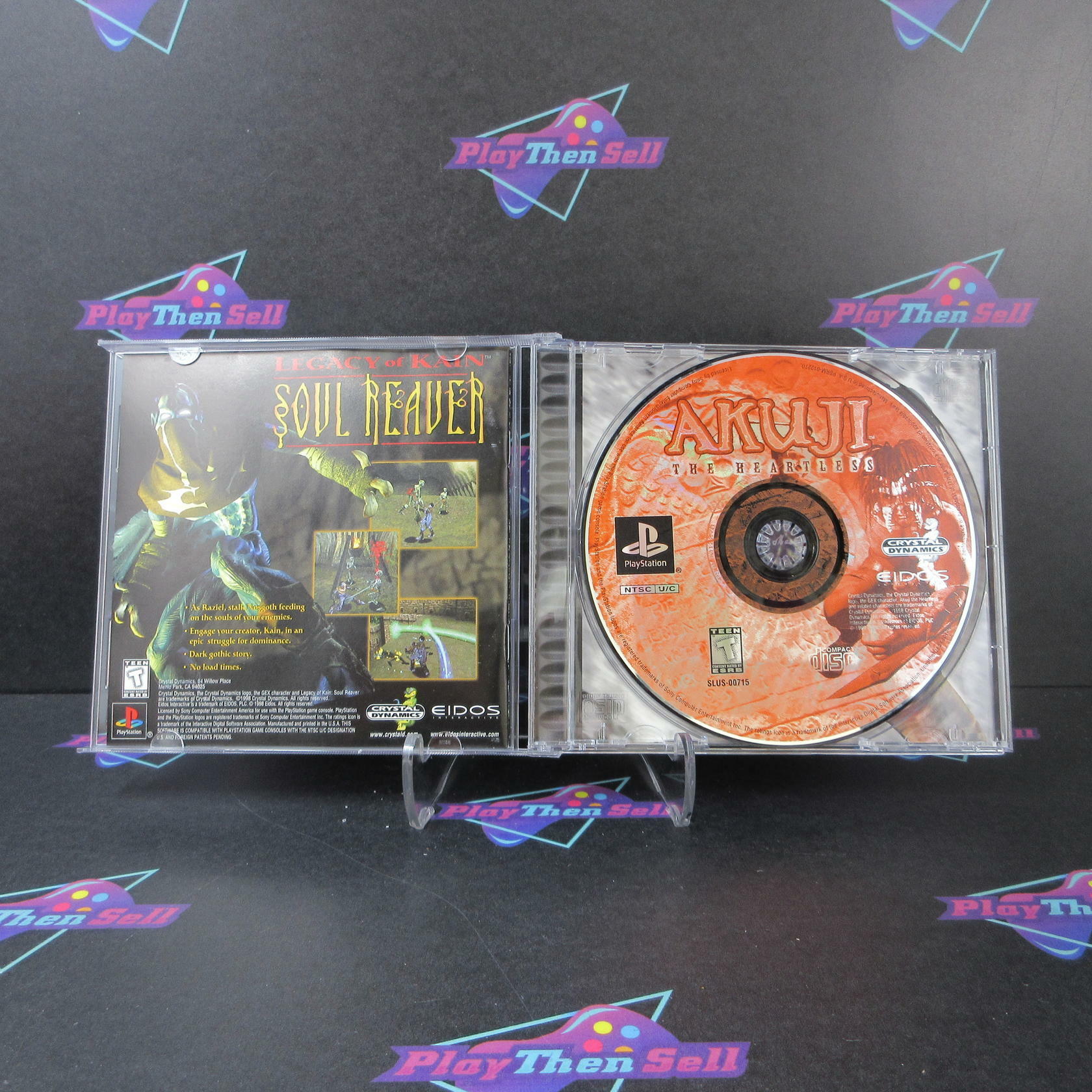 Akuji The Heartless PS1 PlayStation 1 + Reg Card Complete - Refurbished