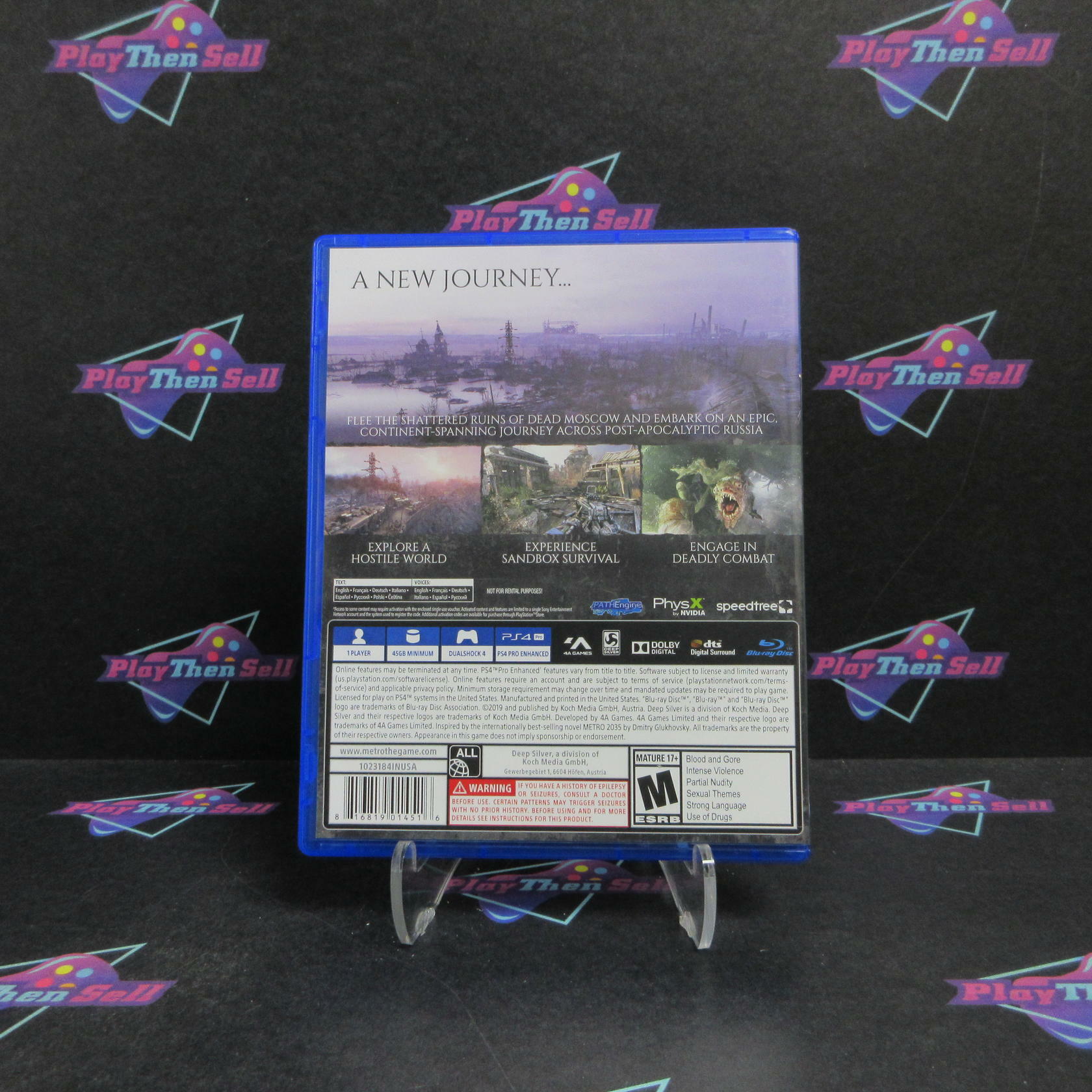 Metro Exodus PS4 PlayStation 4 Complete - Refurbished