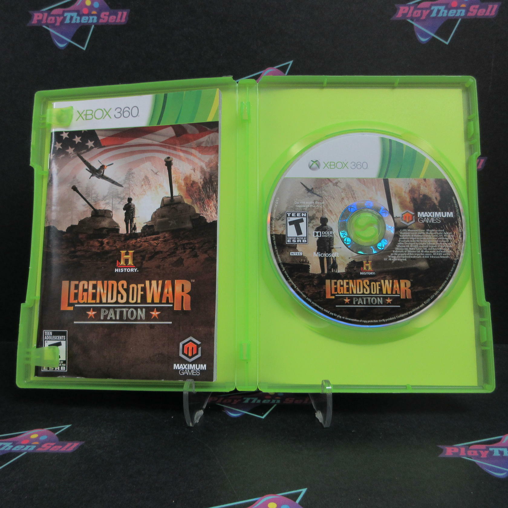 History Legends of War Patton Xbox 360 Complete - Excellent