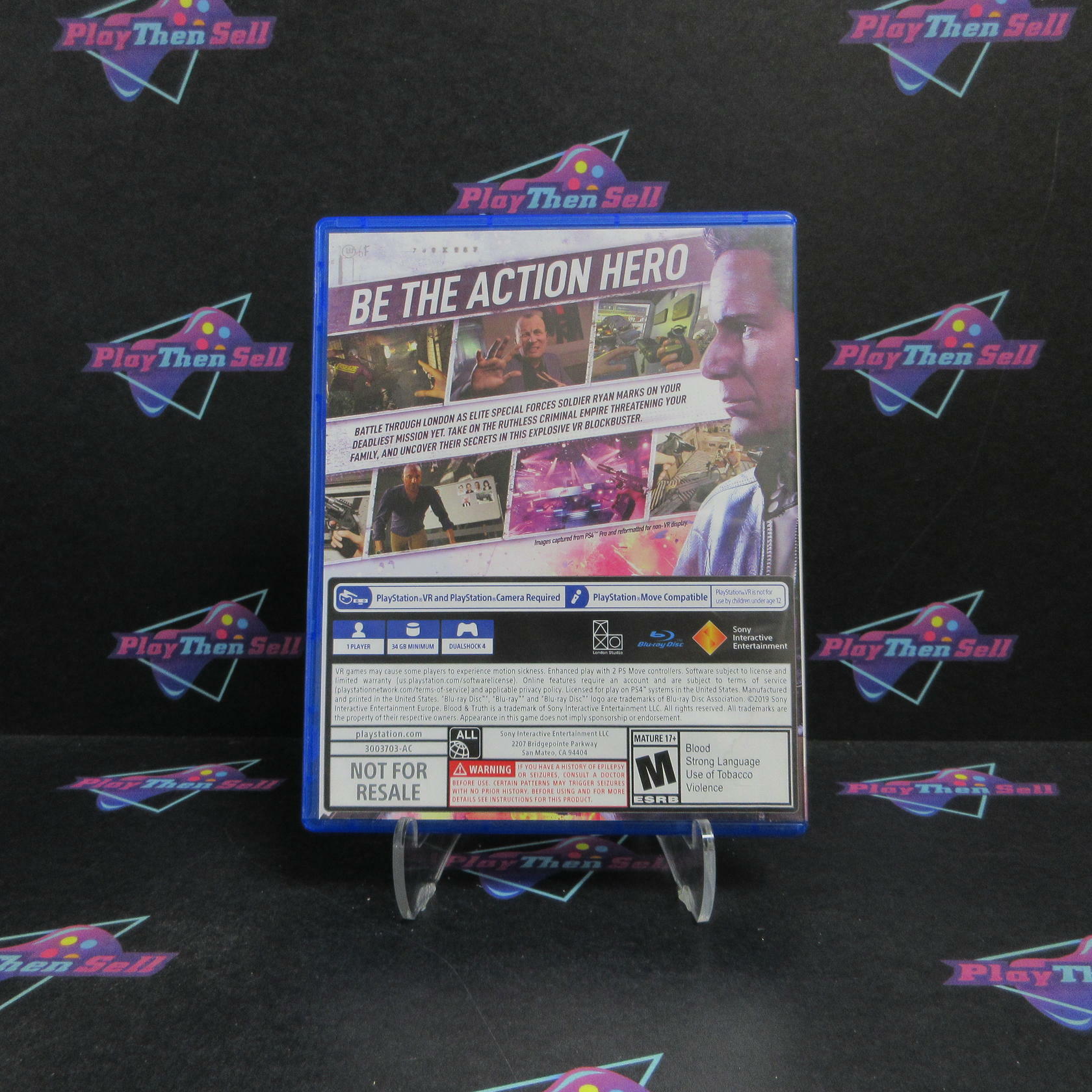 Blood & Truth PS4 PlayStation 4 PSVR - Very Good