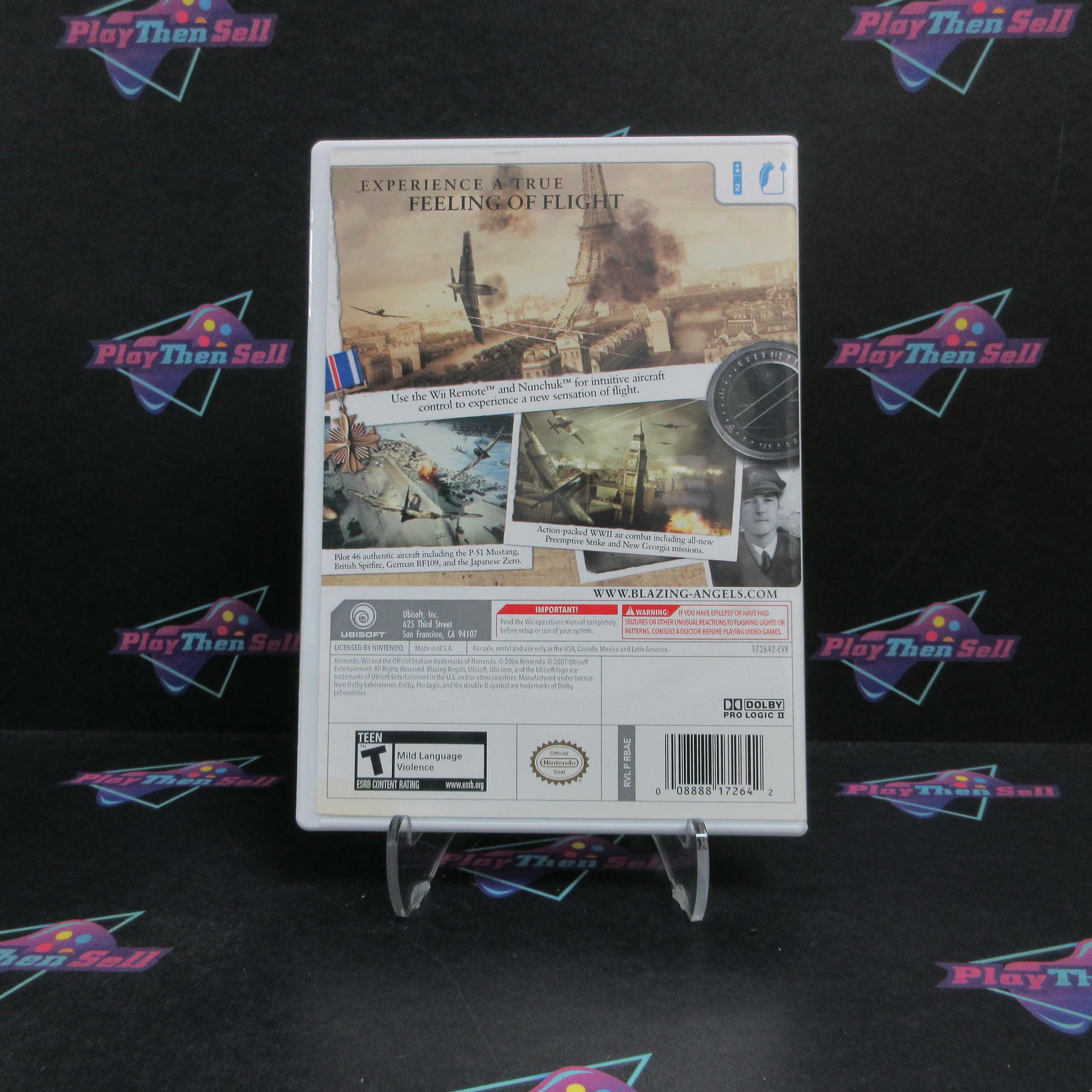 Blazing Angels Squadrons of WWII Nintendo Wii Complete - Very Good