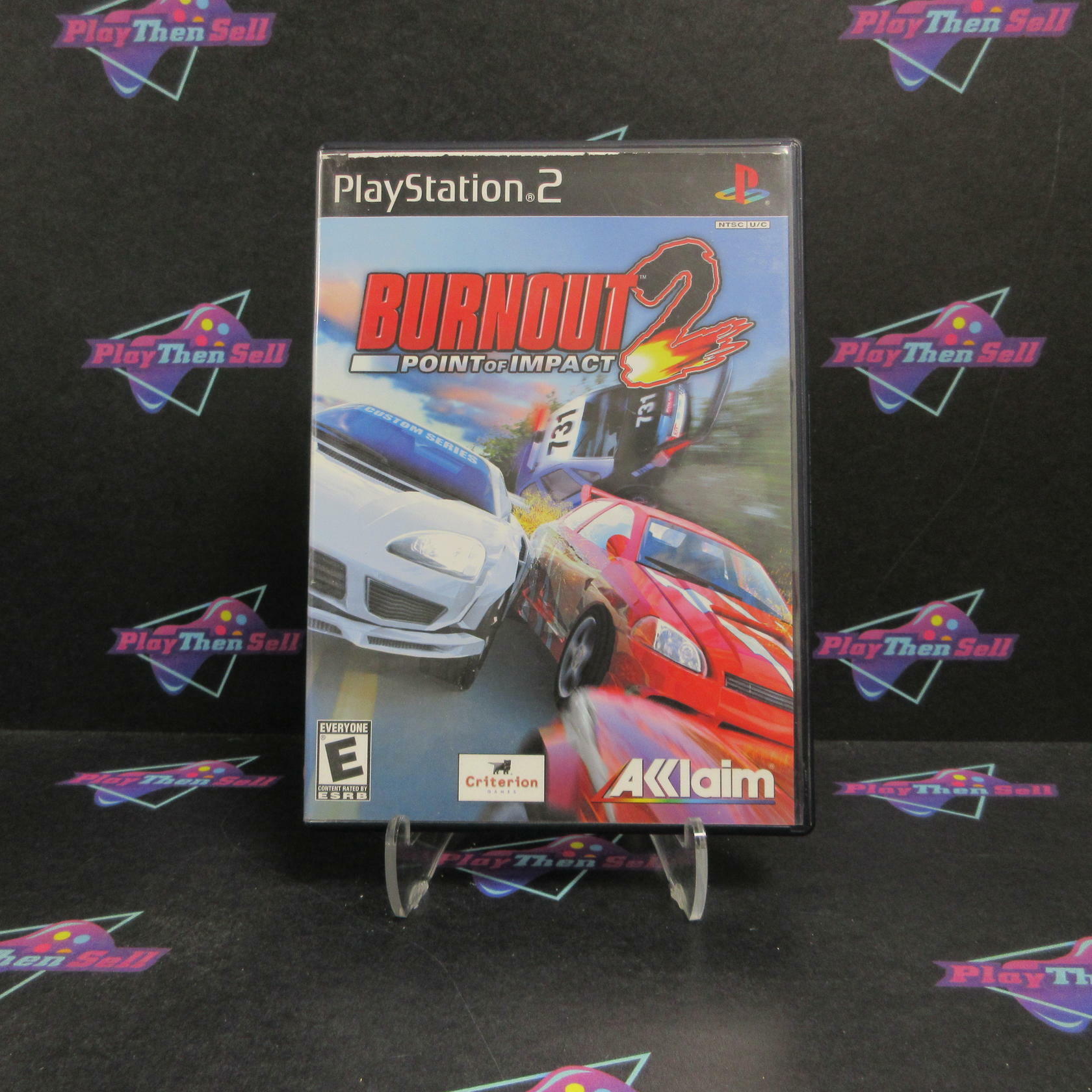 Burnout 2 Point of Impact PS2 PlayStation 2 + Reg Card Complete - Very Good