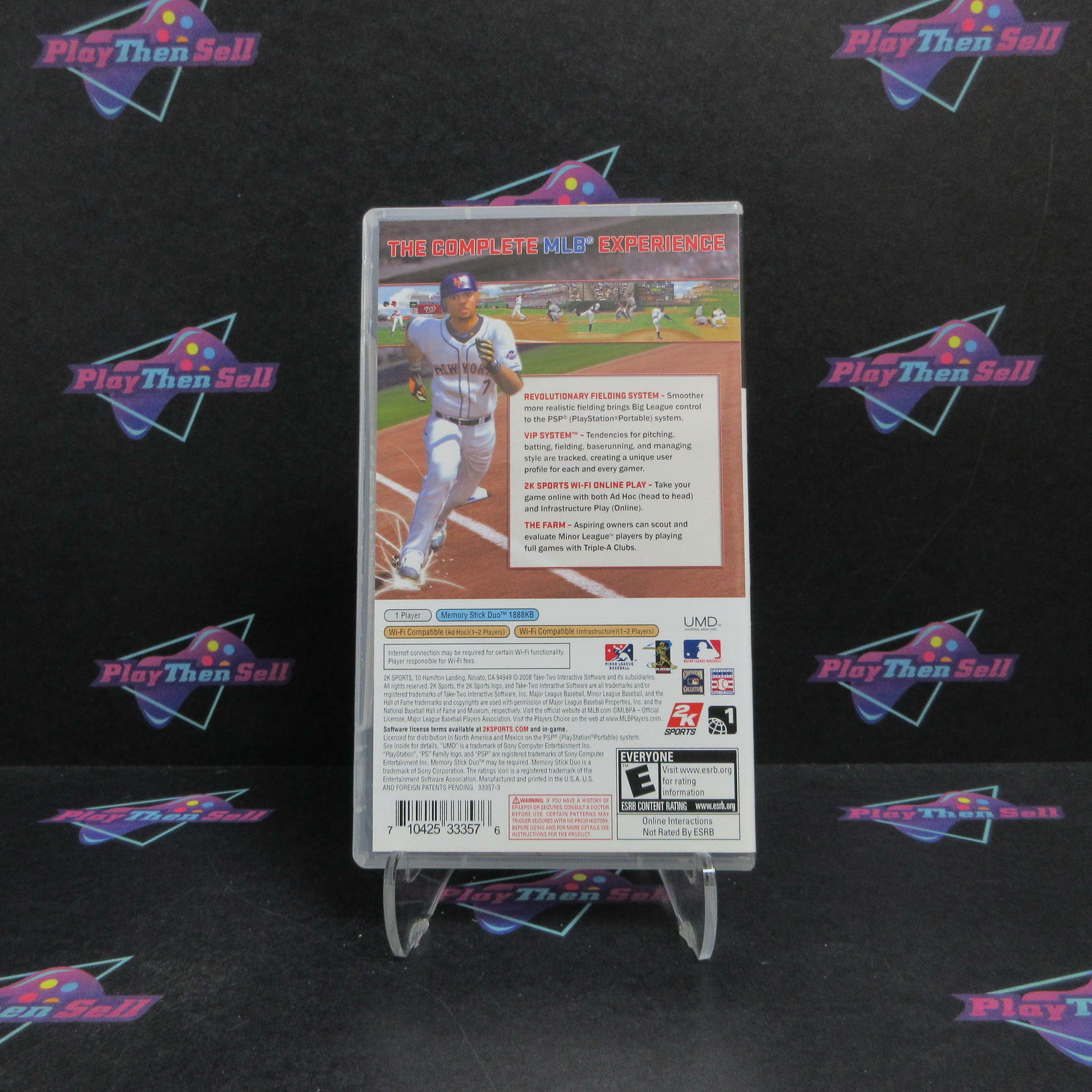 Major League Baseball 2K8 Sony PSP Clear UMD Complete - Refurbished