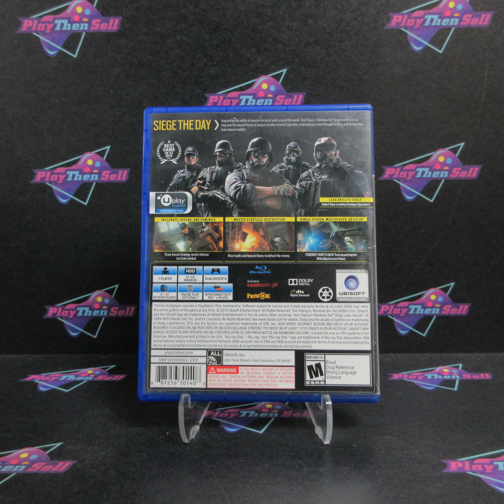 Tom Clancy's Rainbow Six Siege PS4 PlayStation 4 Complete - Very Good