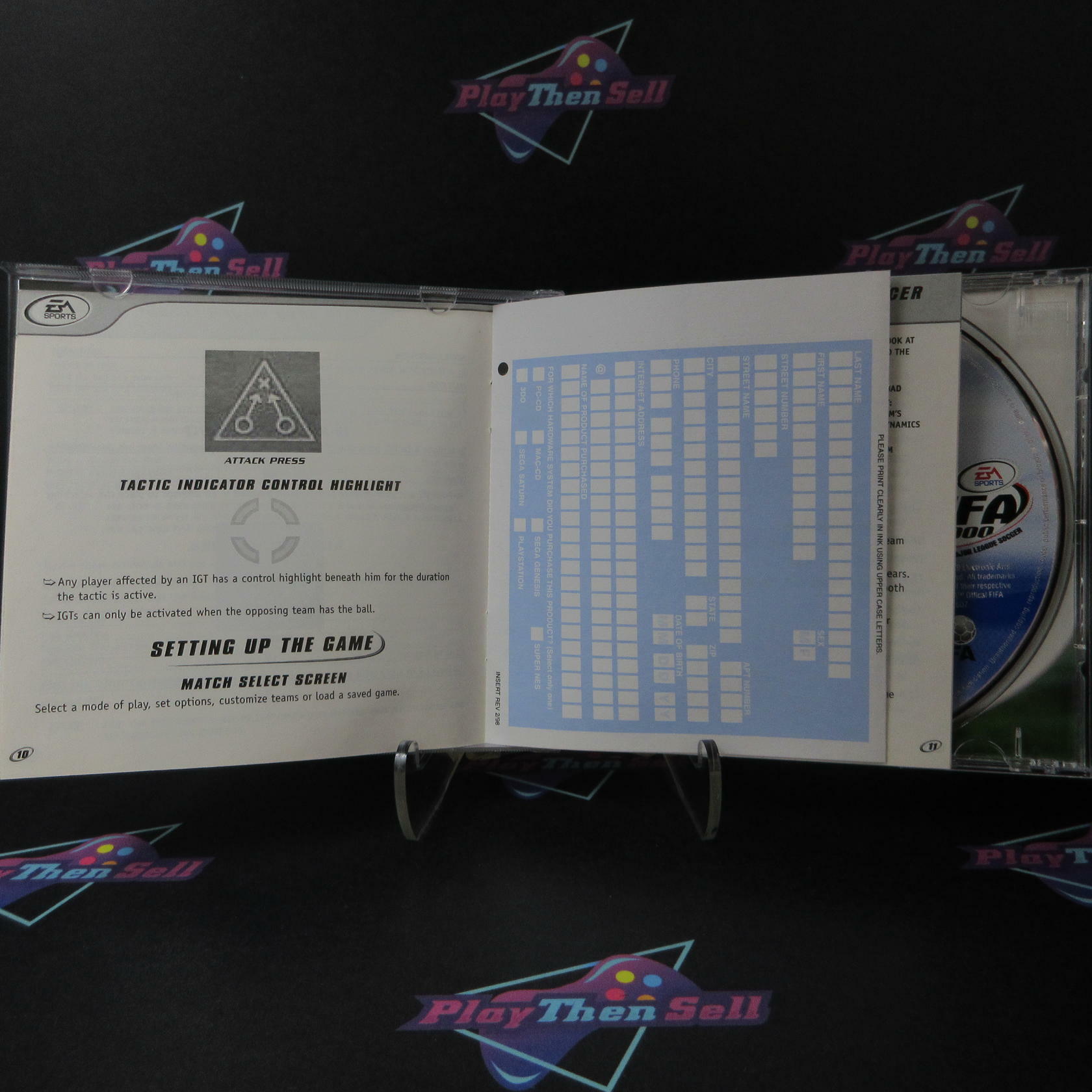 FIFA 2000 Major League Soccer PS1 PlayStation 1 + Reg Card Complete - Refurbished