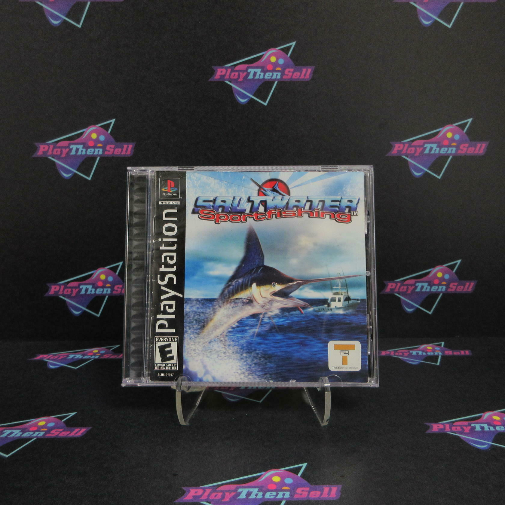 Saltwater Sport Fishing PS1 PlayStation 1 + Reg Card Complete - Refurbished