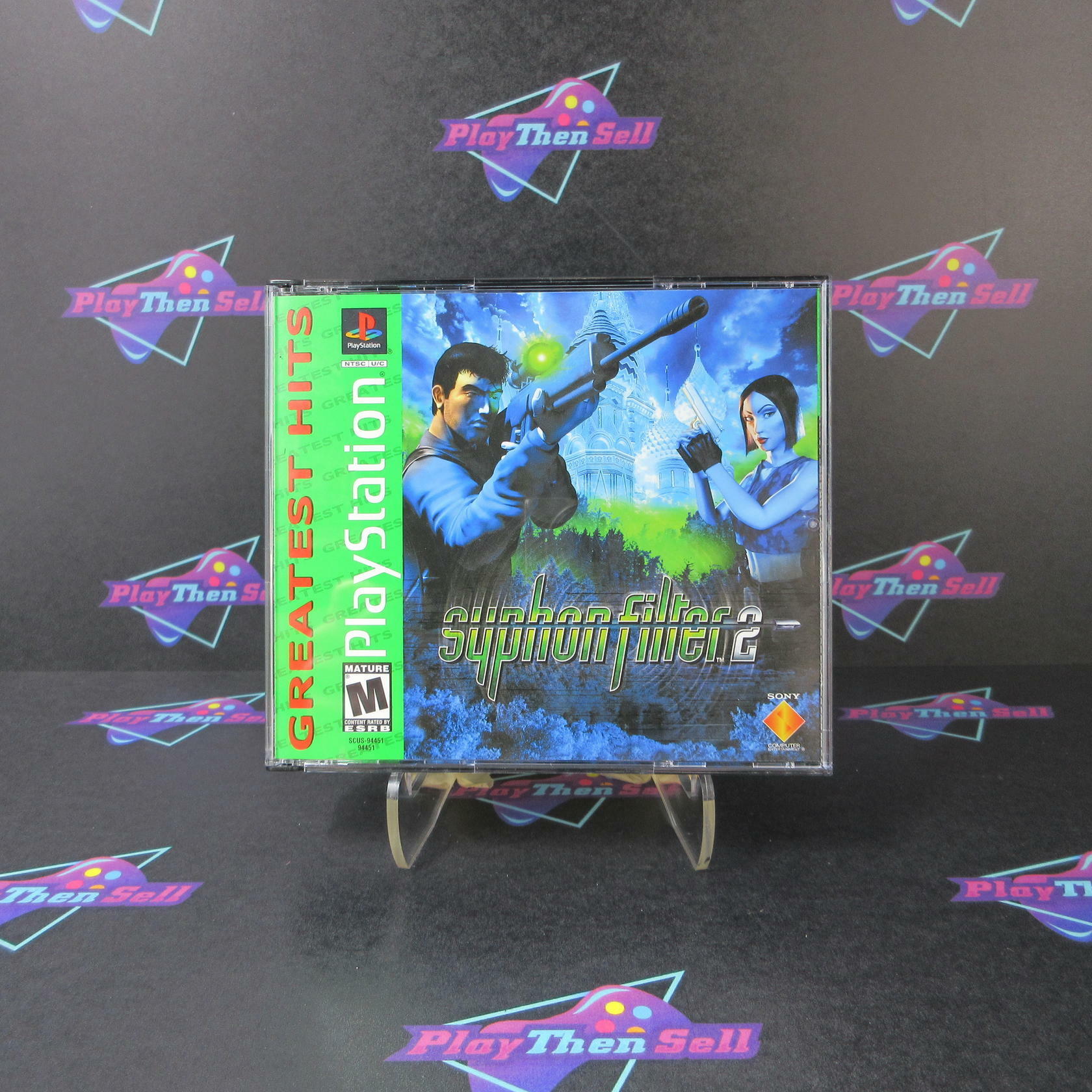 Syphon Filter 2 PS1 PlayStation 1 Greatest Hits Complete - Refurbished