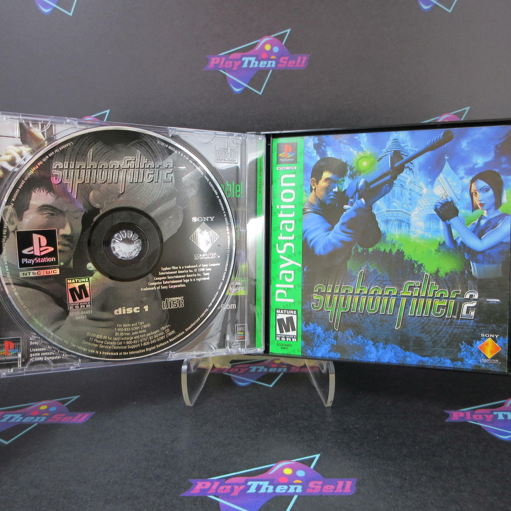 Syphon Filter 2 PS1 PlayStation 1 Greatest Hits Complete - Refurbished