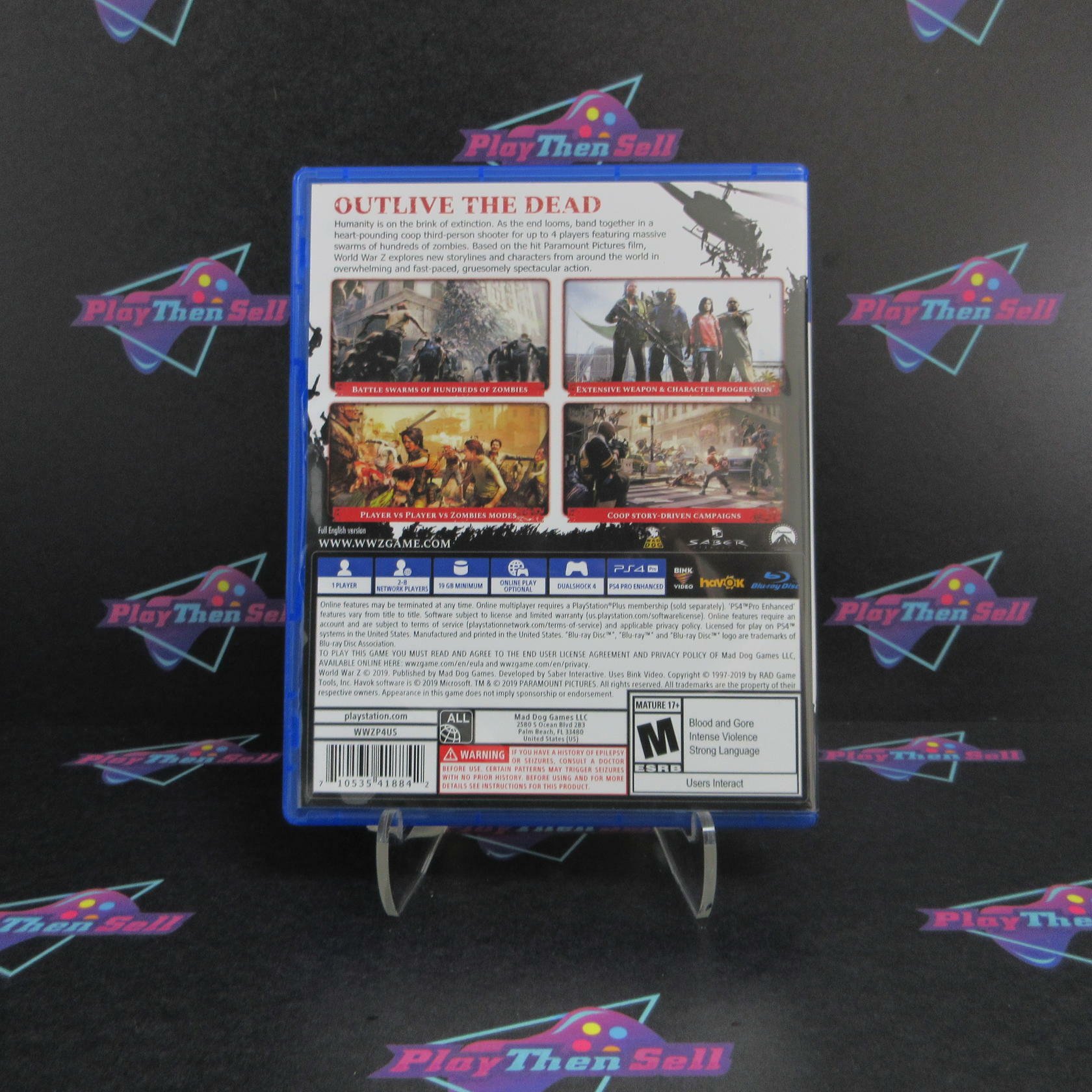 World War Z PS4 PlayStation 4 Complete - Refurbished