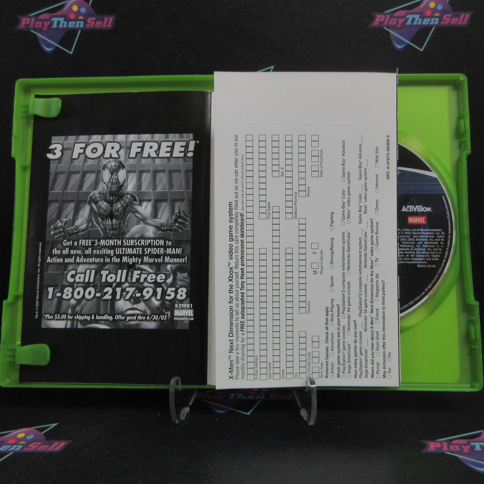 X-Men Next Dimension Xbox + Reg Card Complete - Refurbished