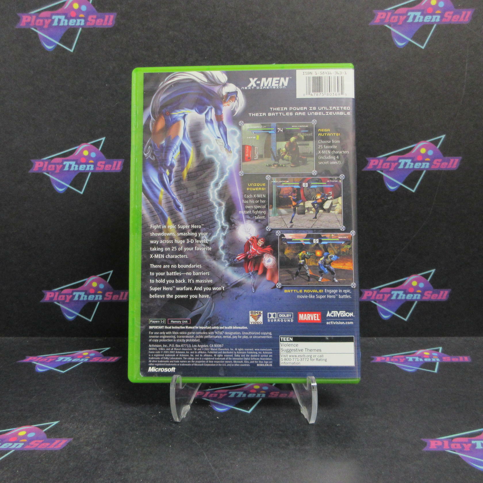 X-Men Next Dimension Xbox + Reg Card Complete - Refurbished