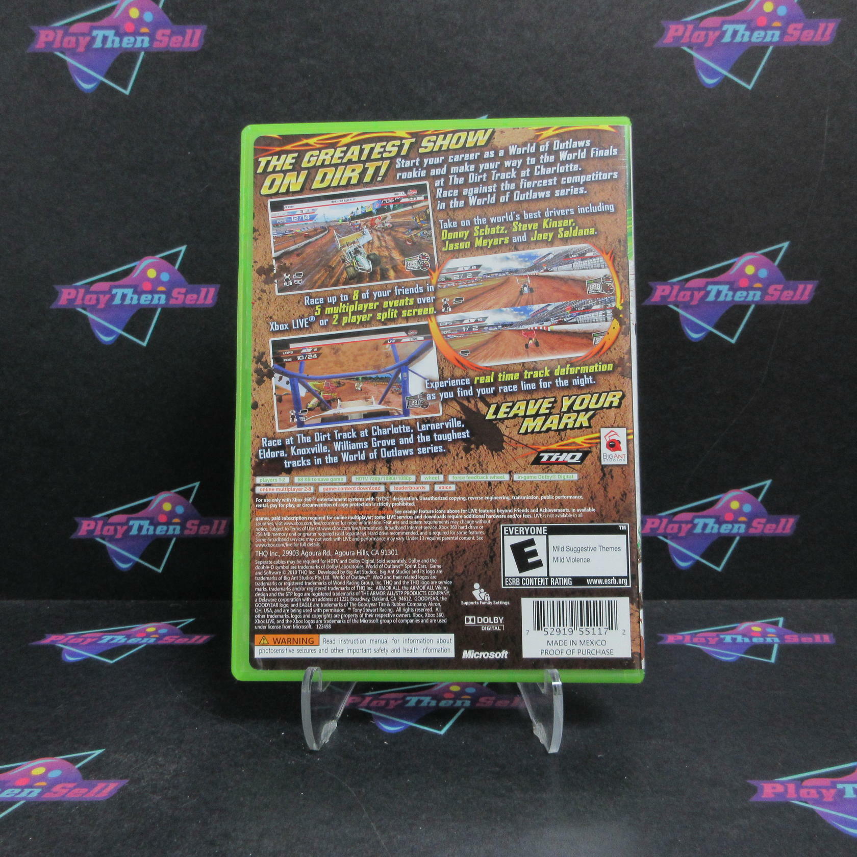 World Of Outlaws Sprint Cars Xbox 360 Complete - Excellent