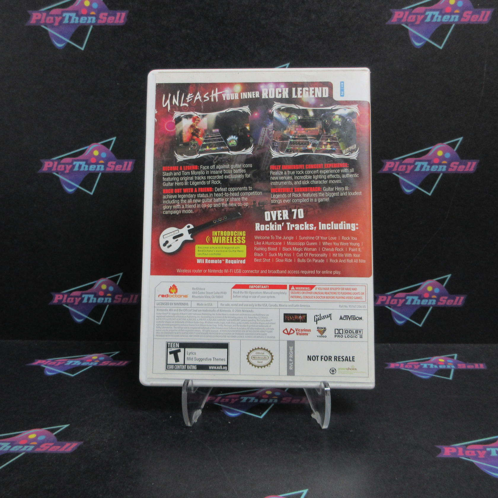 Guitar Hero III Legends of Rock Nintendo Wii Complete - Very Good