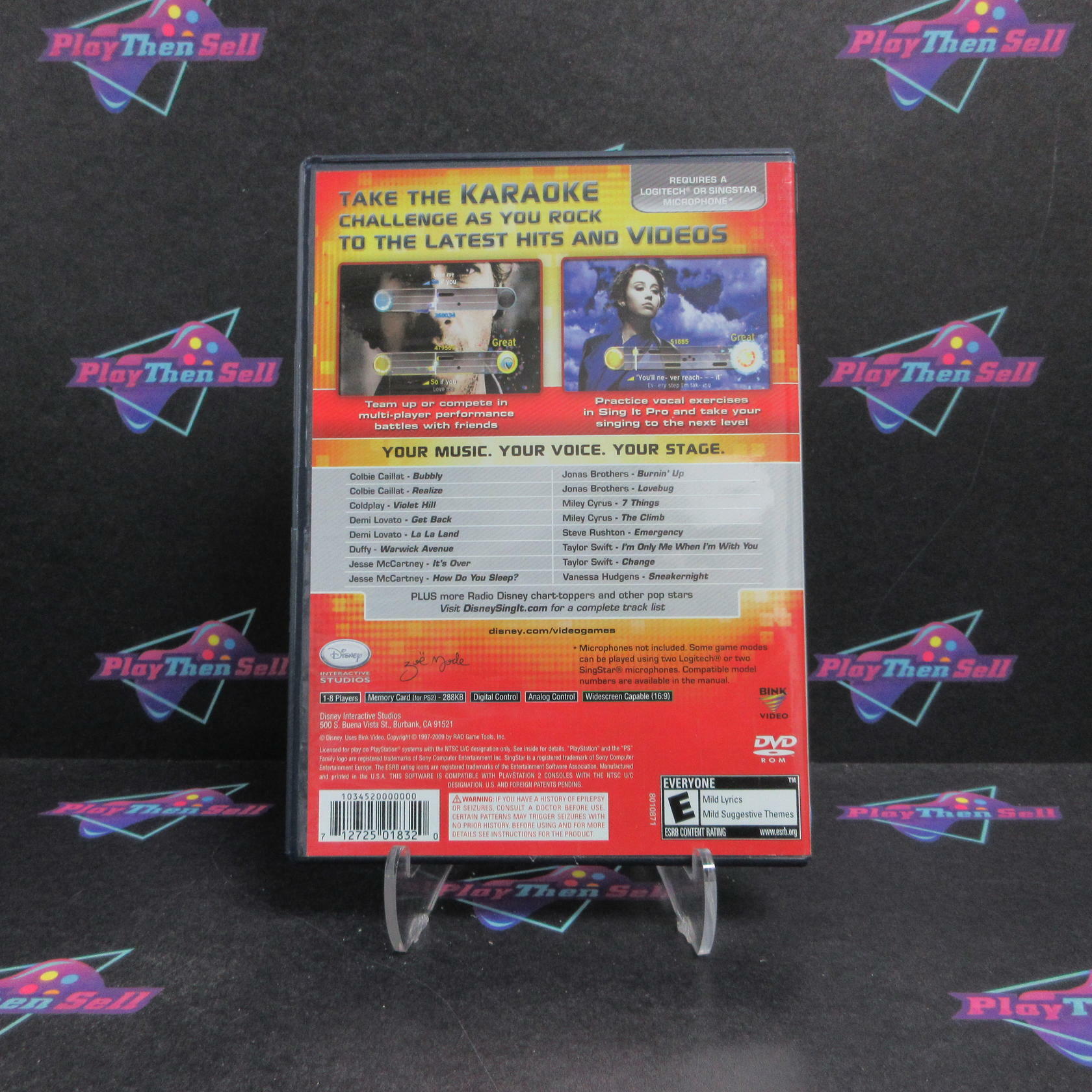 Disney Sing It Pop Hits PS2 PlayStation 2 Complete - Excellent
