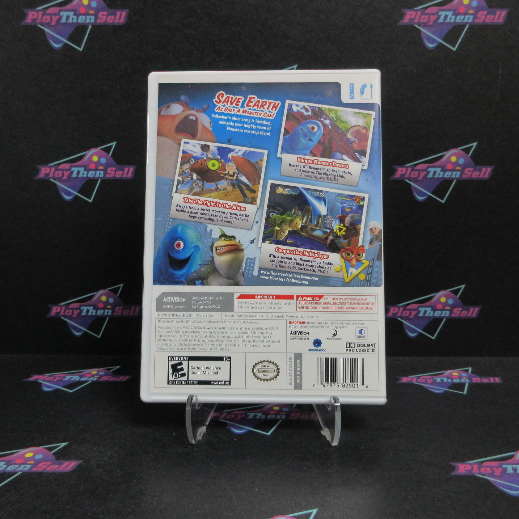 Monsters vs. Aliens Nintendo Wii Complete - Very Good