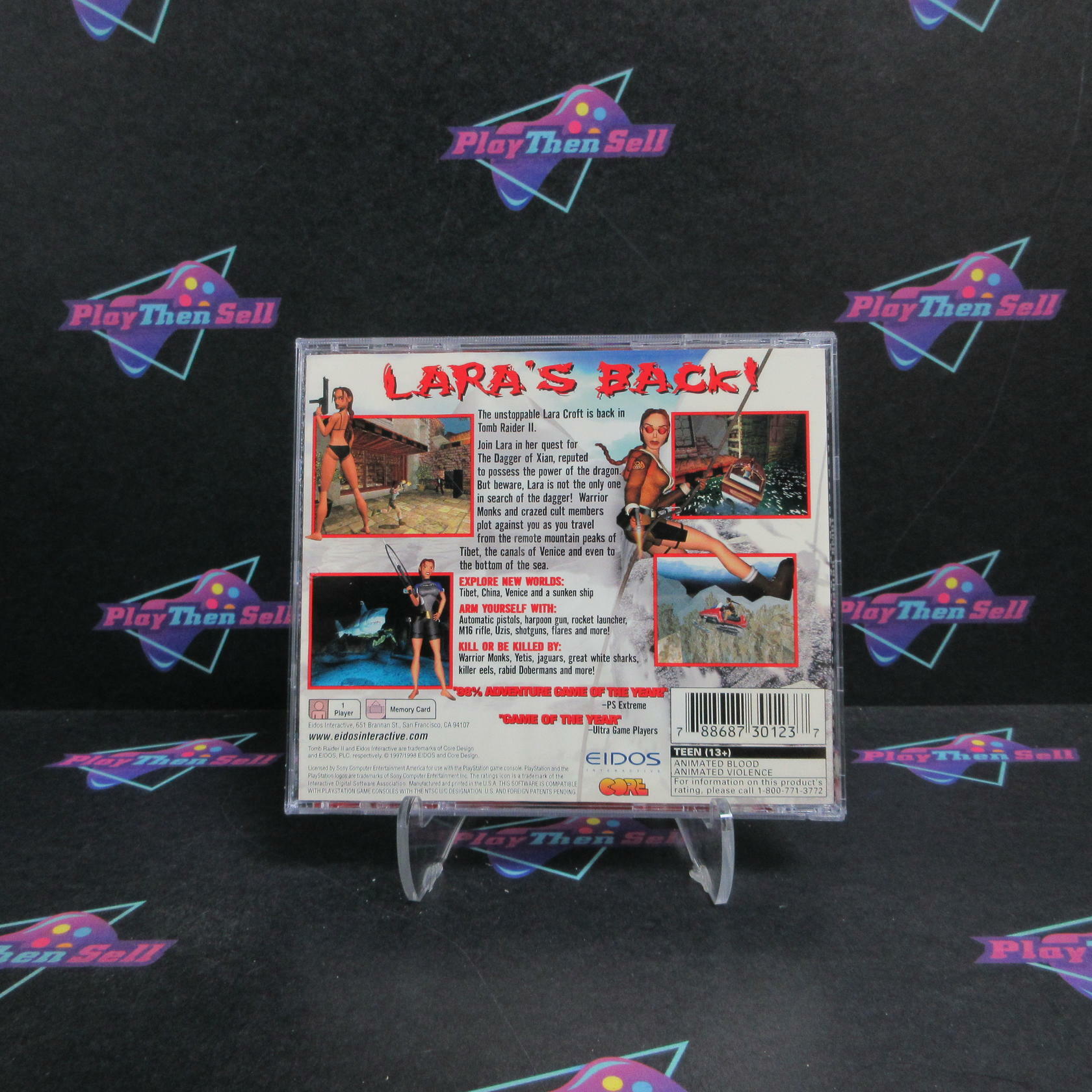 Tomb Raider II PS1 PlayStation 1 + Reg Card Complete - Very Good