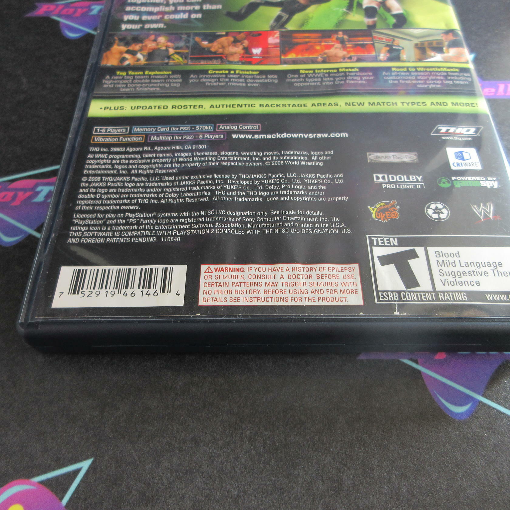 WWE SmackDown vs Raw 2009 PS2 PlayStation 2 Complete - Very Good