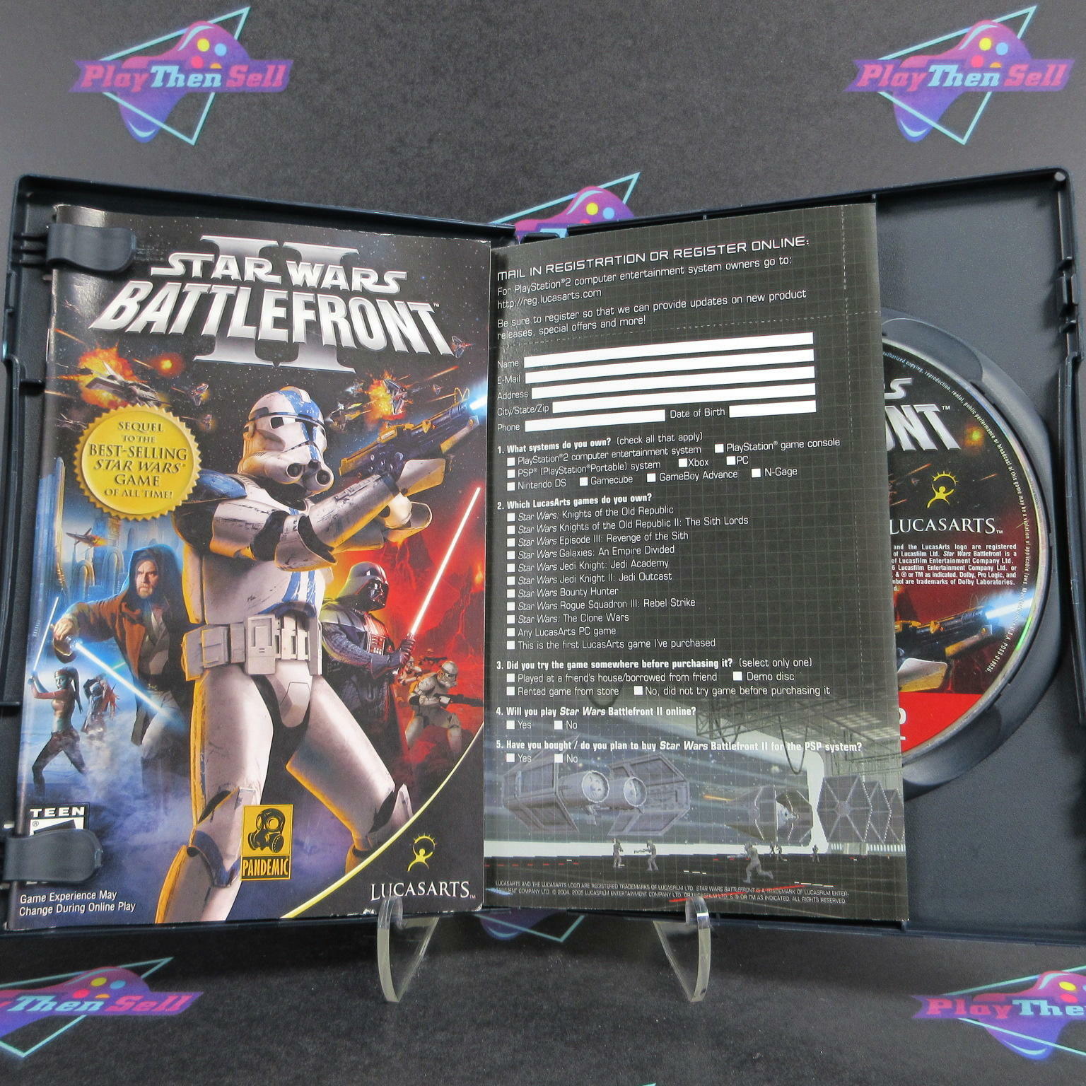 Star Wars Battlefront 2 PS2 PlayStation 2 GH + Reg Card Complete - Very Good