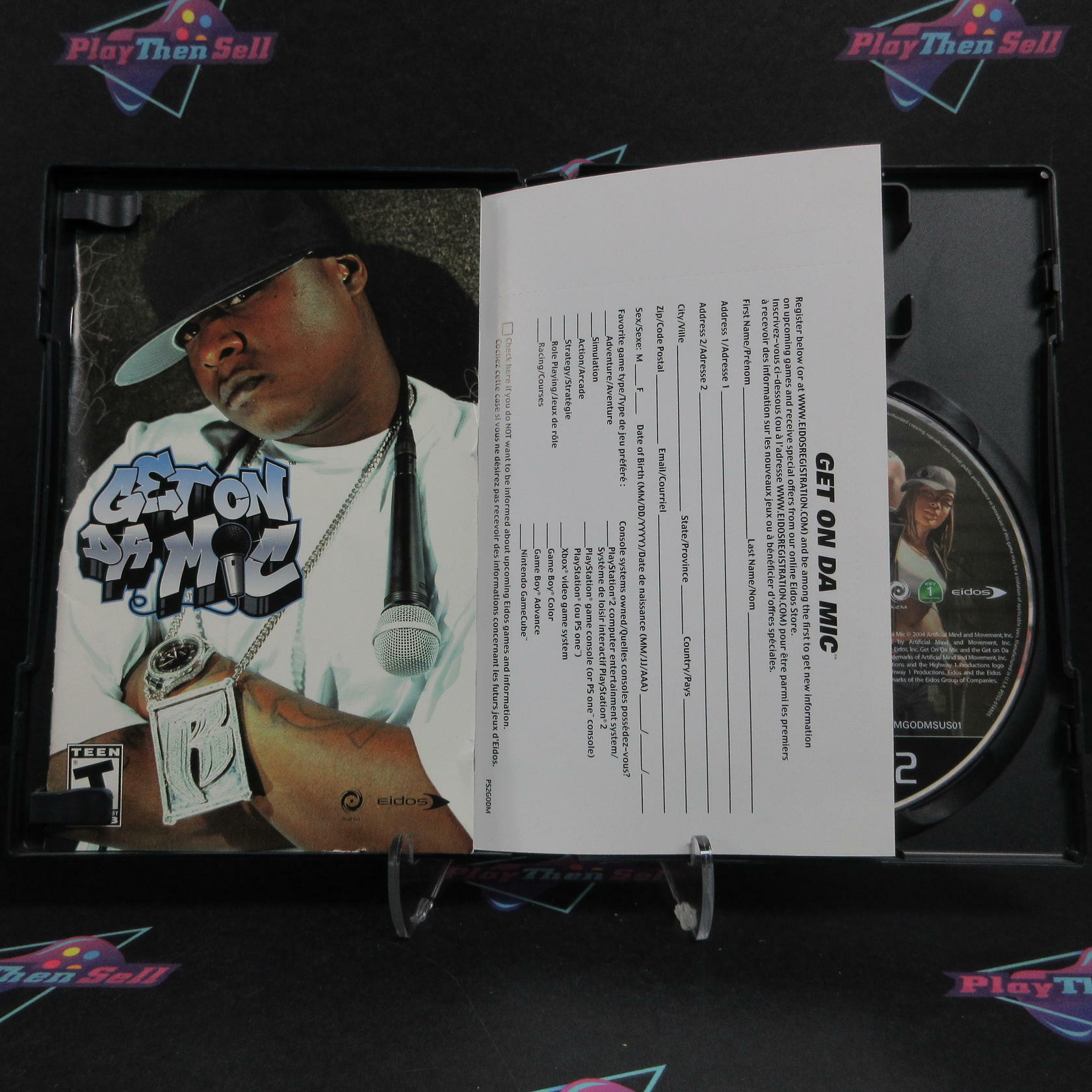 Get On Da Mic PS2 PlayStation 2 + Reg Card Complete - Very Good