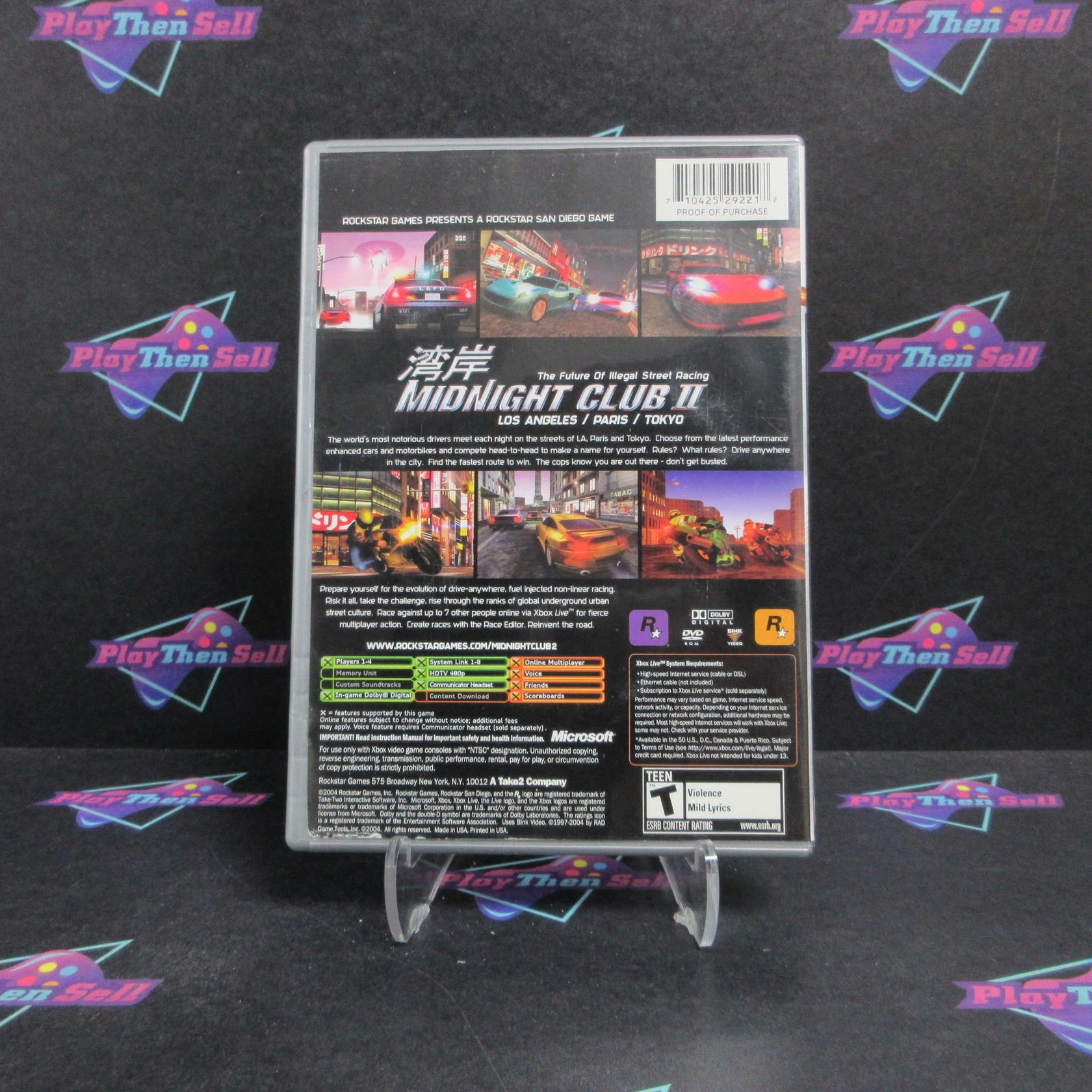 Midnight Club 2 Xbox PH + Reg Card Complete - Very Good