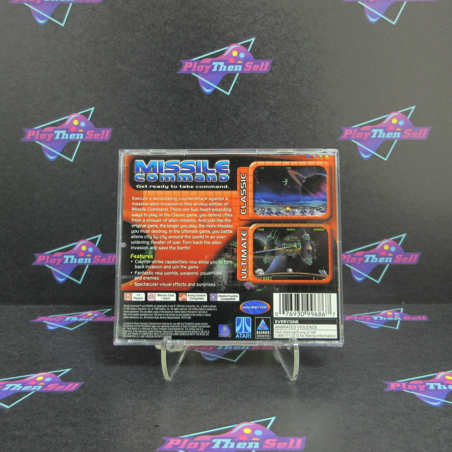 Refurbished Missile Command PS1 PlayStation 1 Complete - Refurbished