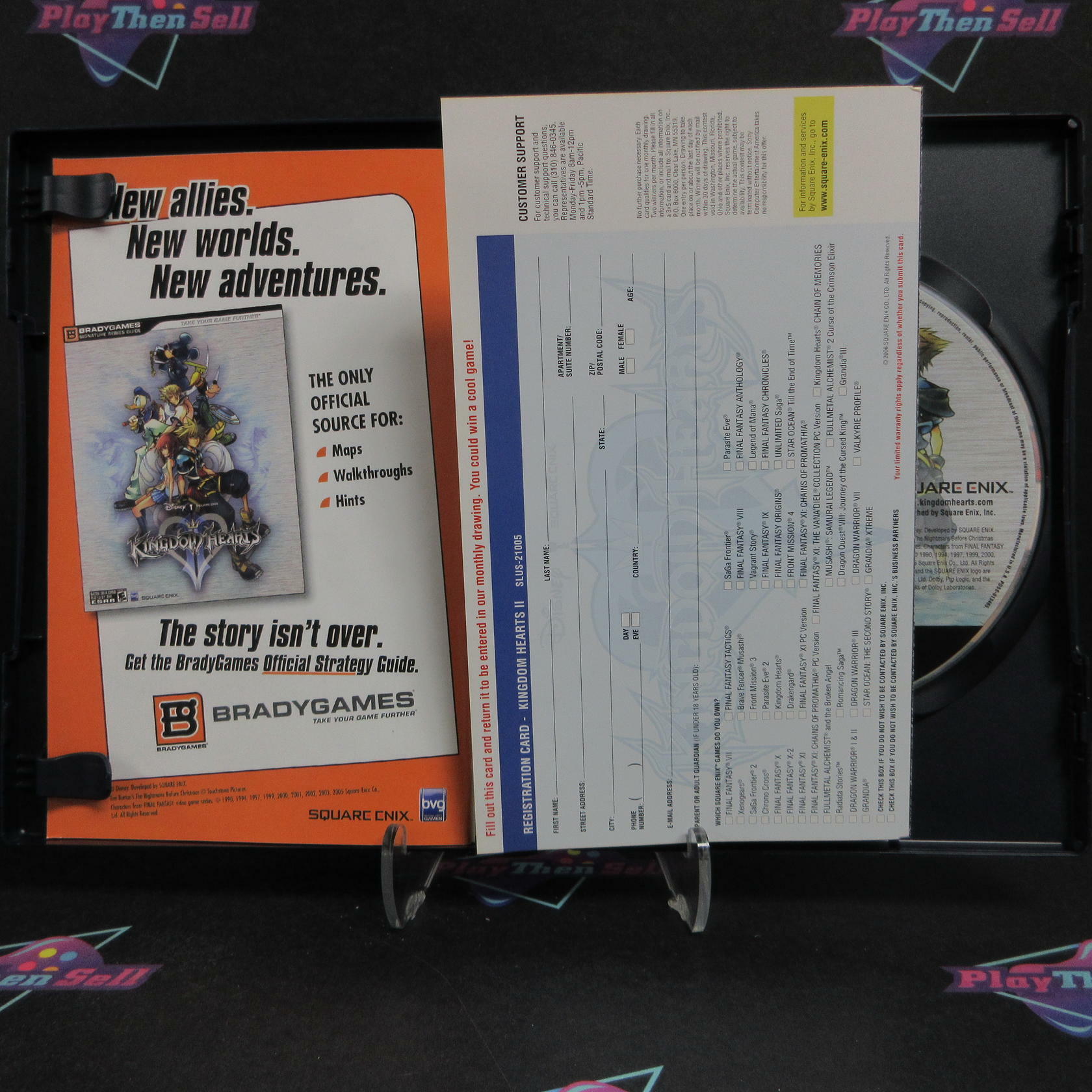 Kingdom Hearts II PS2 PlayStation 2 + Reg Card Complete - Very Good
