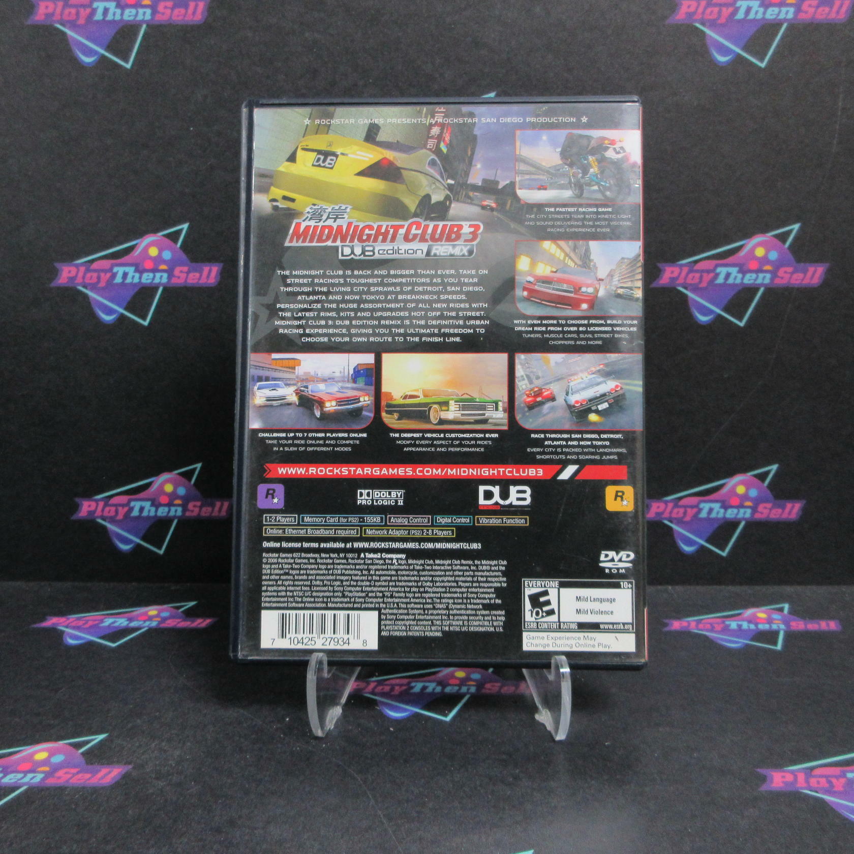 Midnight Club 3 DUB Edition Remix PS2 PlayStation 2 GH - Very Good