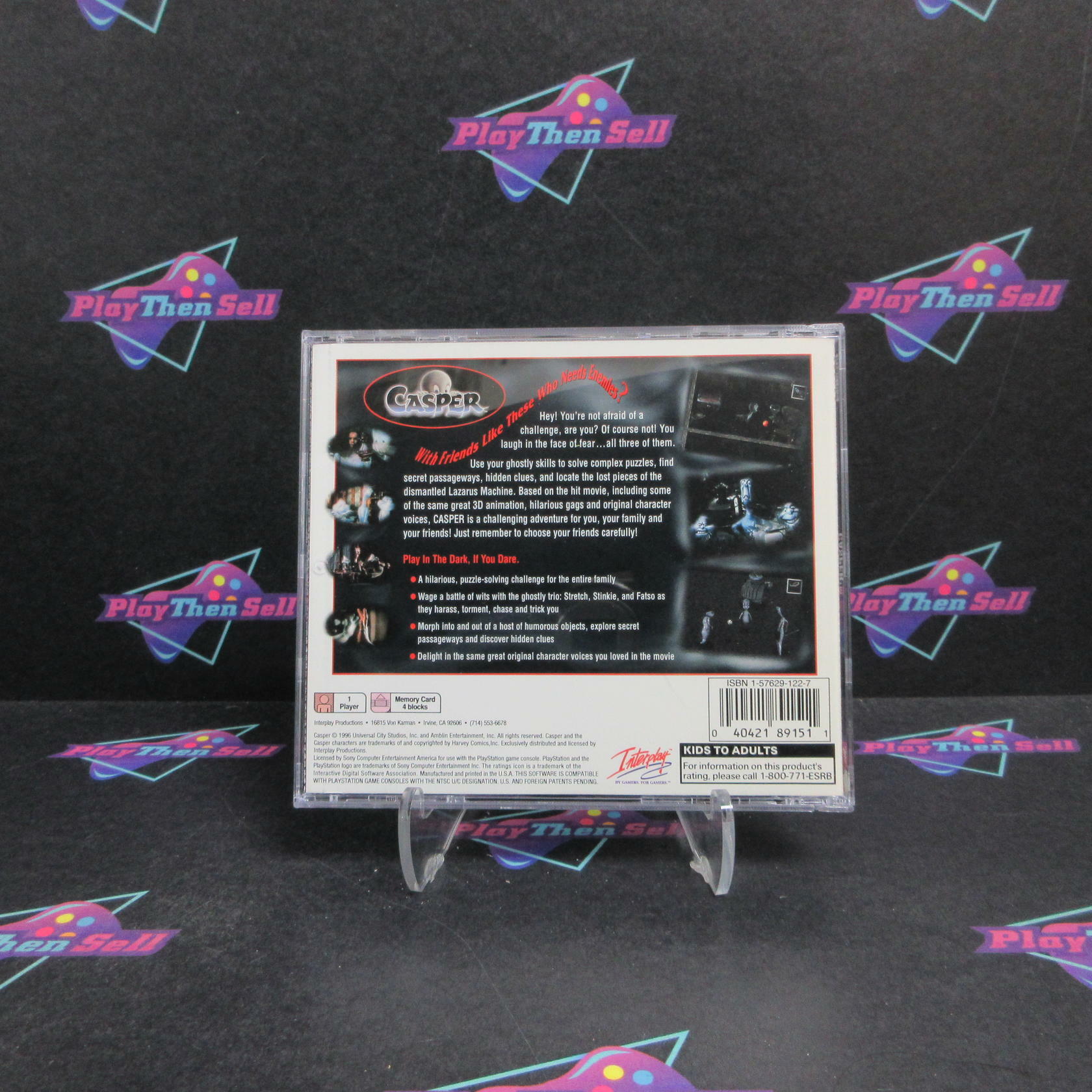 Casper A Haunting 3D Challenge PS1 PlayStation 1 + Reg Card Complete - Very Good