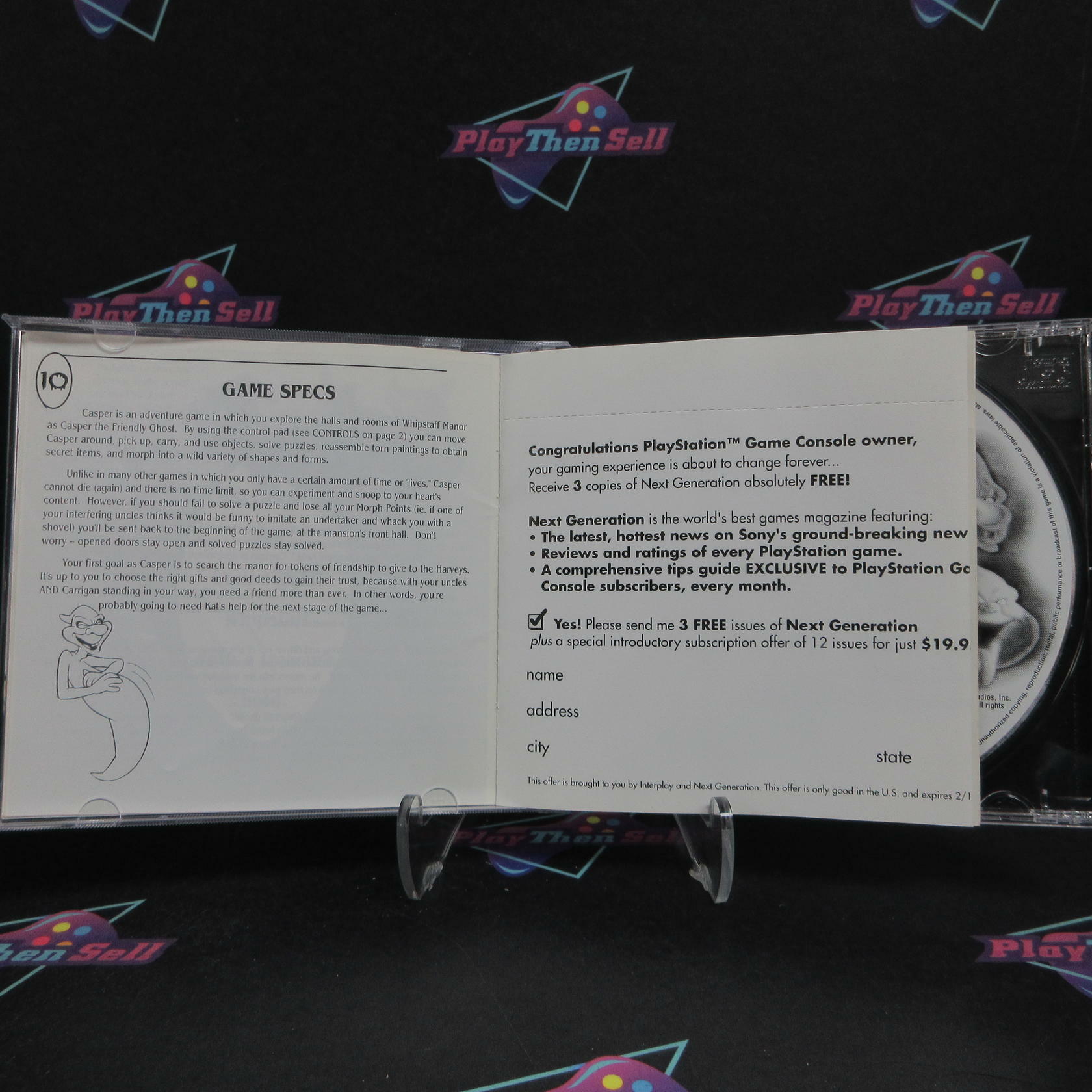 Casper A Haunting 3D Challenge PS1 PlayStation 1 + Reg Card Complete - Very Good