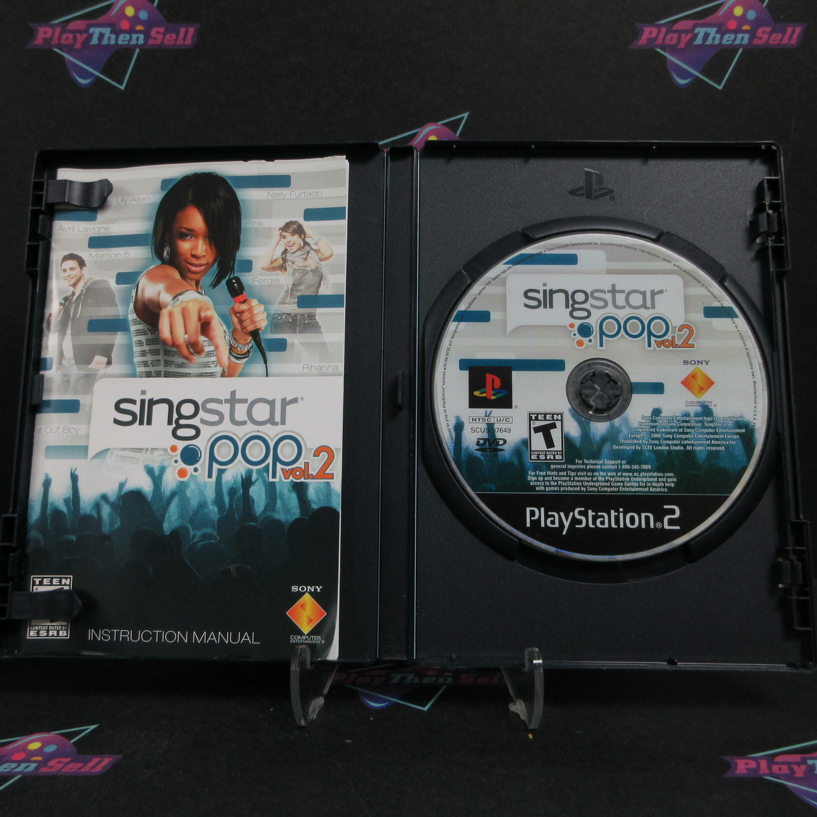 SingStar Pop Vol 2 PS2 PlayStation 2 + Reg Card Complete - Very Good