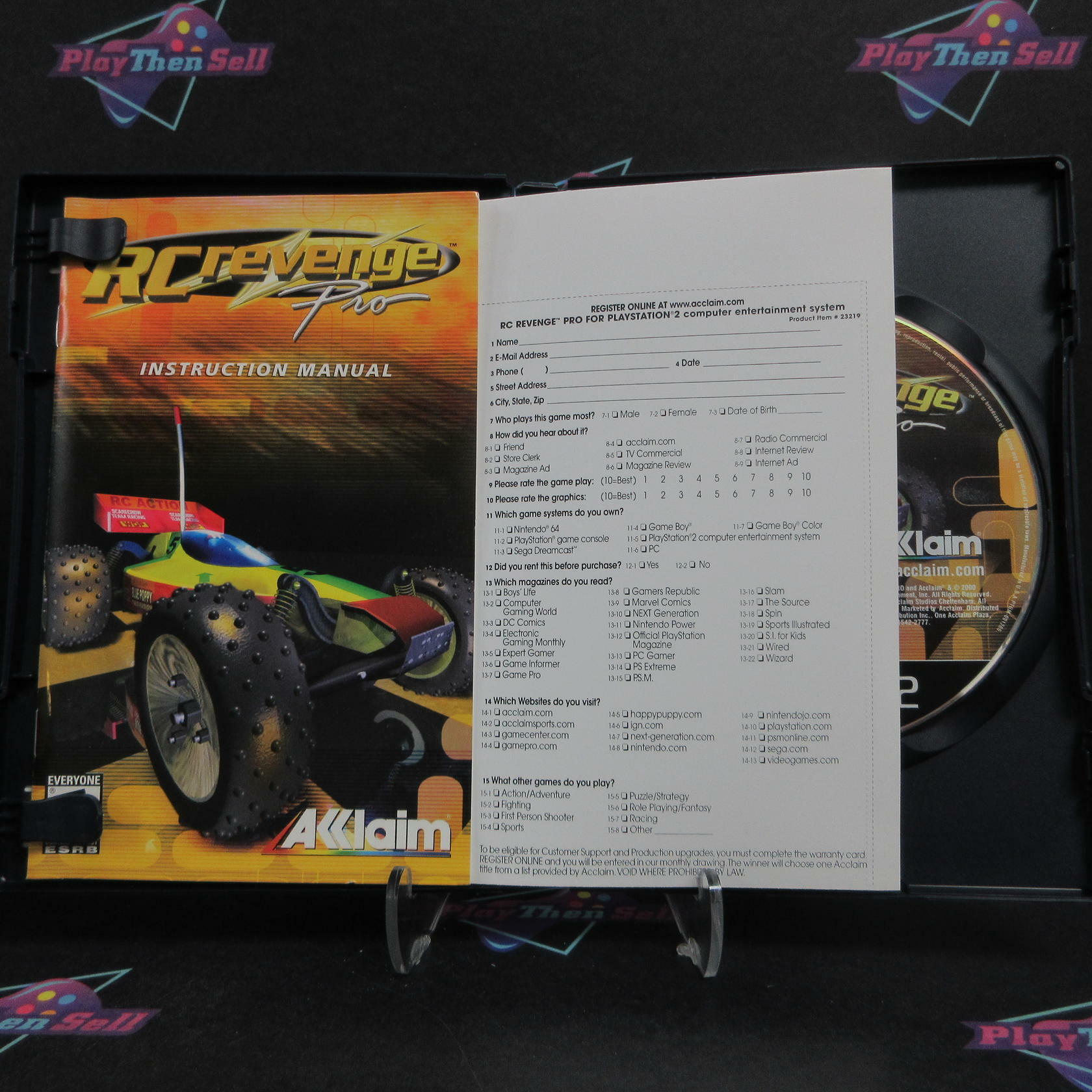 RC Revenge Pro PS2 PlayStation 2 + Reg Card Complete - Excellent