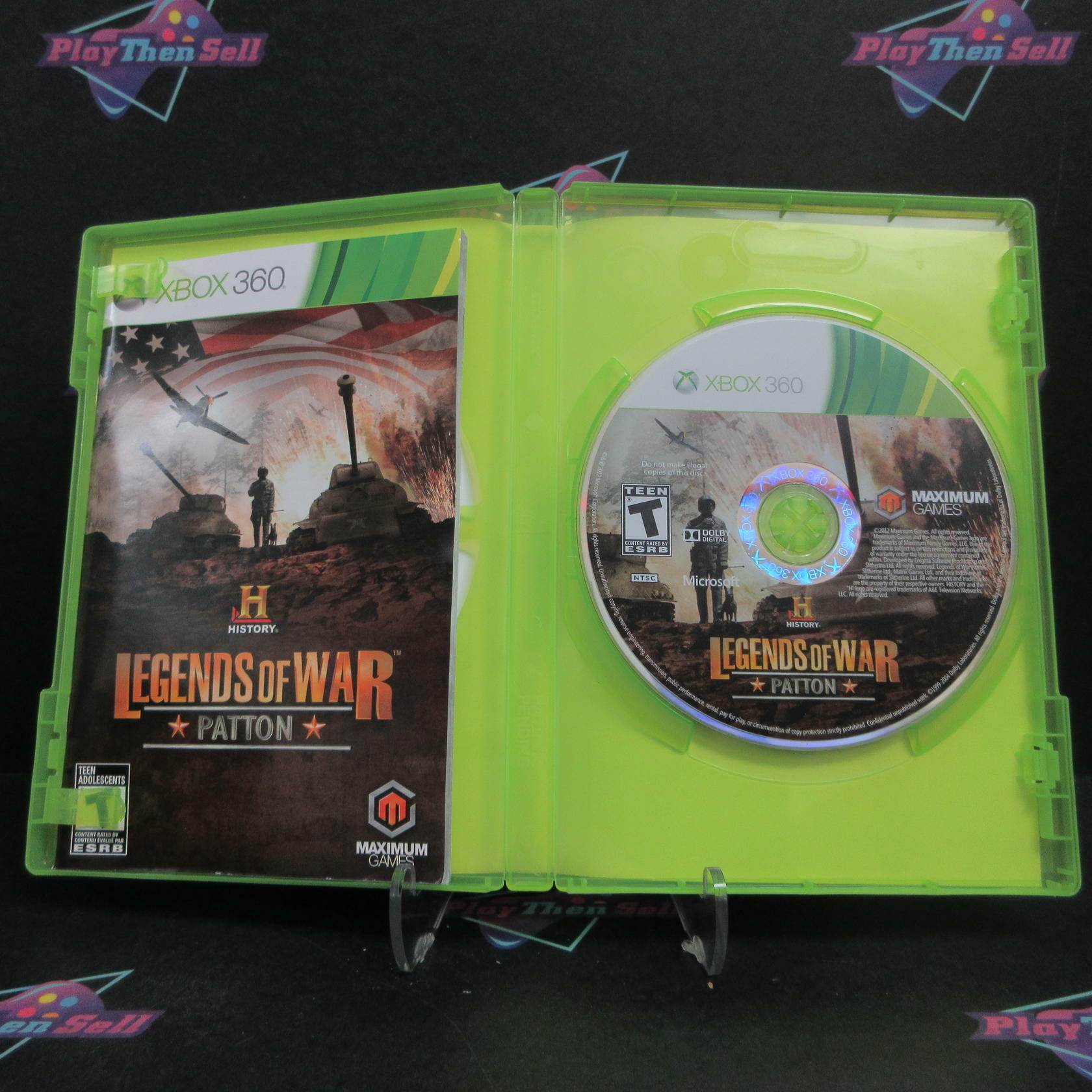 History Legends of War Patton Xbox 360 Complete - Very Good