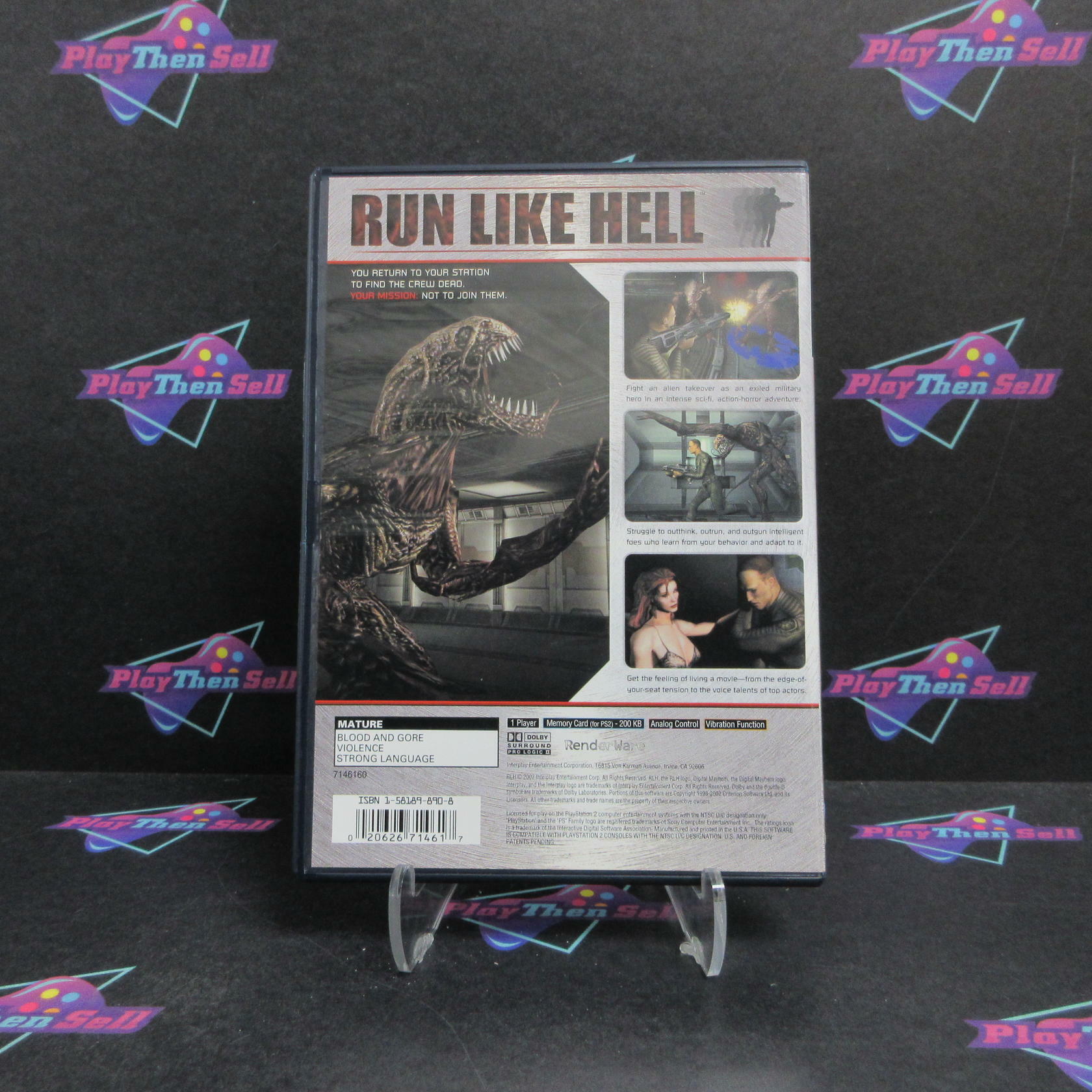 Run Like Hell PS2 PlayStation 2 + Reg Card Complete - Excellent