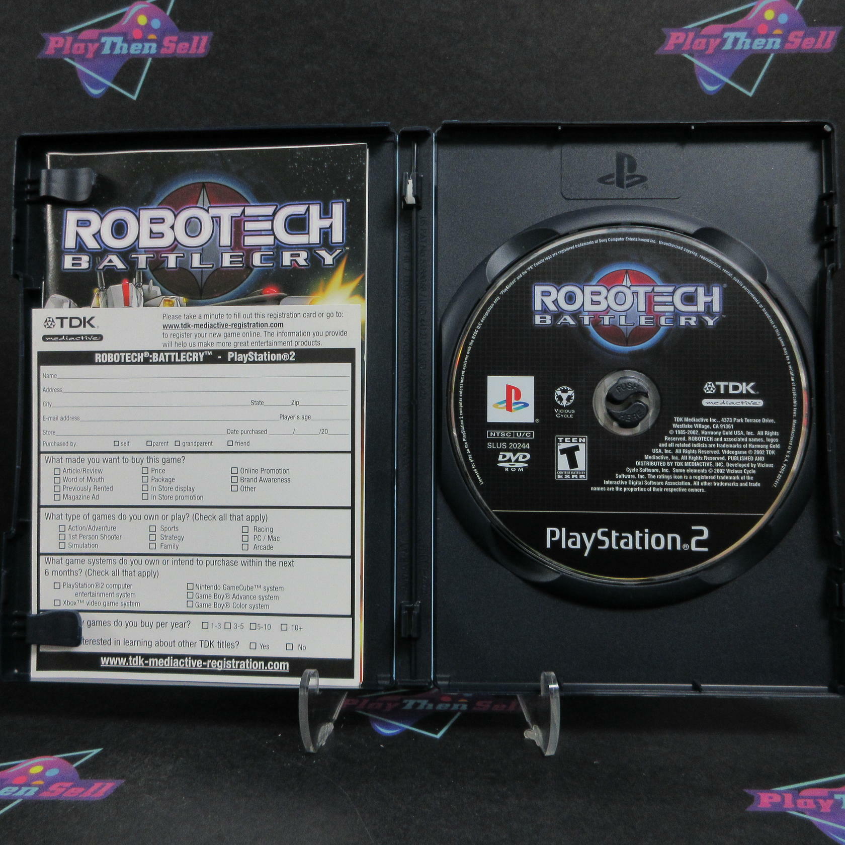 Robotech Battlecry PlayStation 2 + Reg Card / Hintbook Complete - Excellent