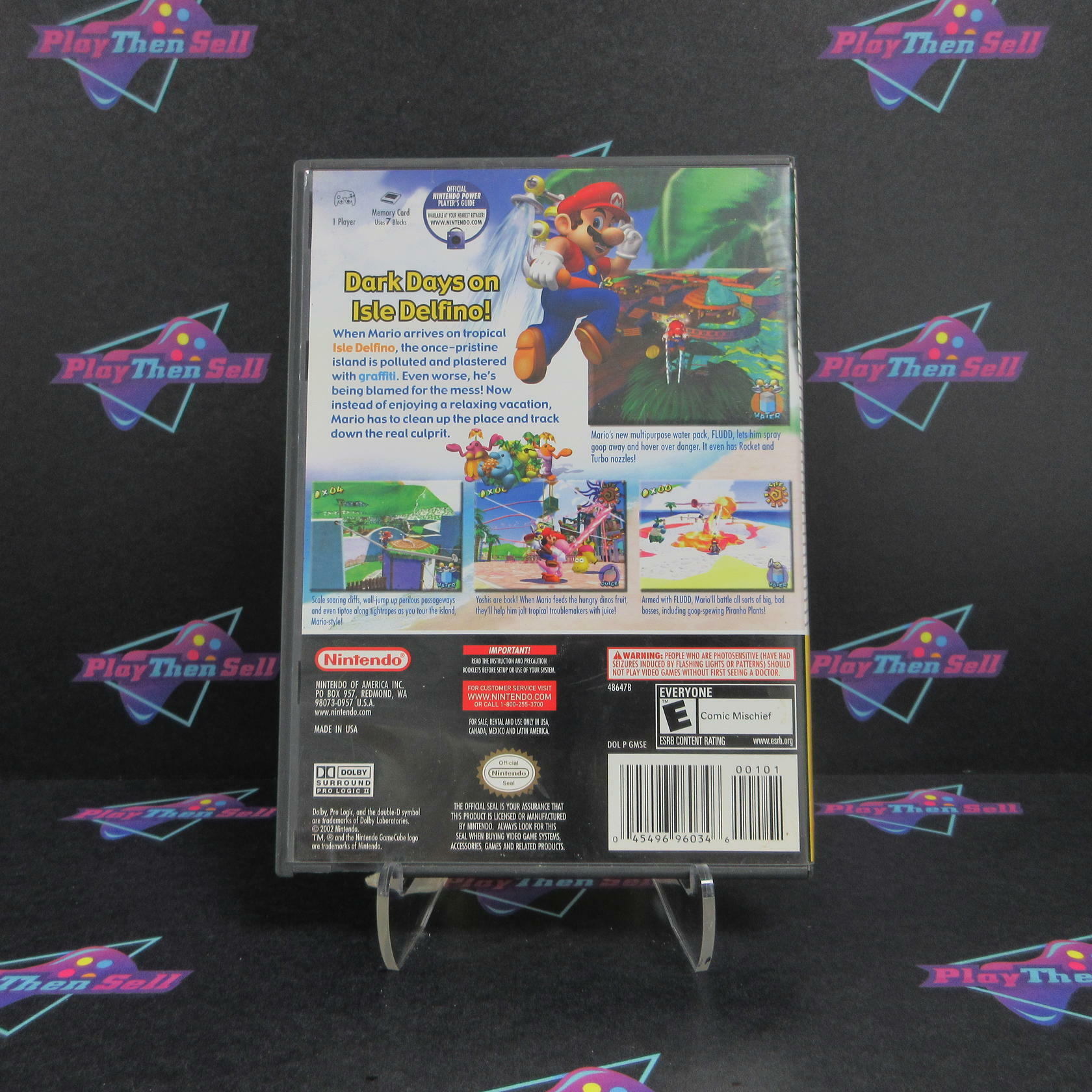 Super Mario Sunshine Players Choice Nintendo Gamecube - Very Good