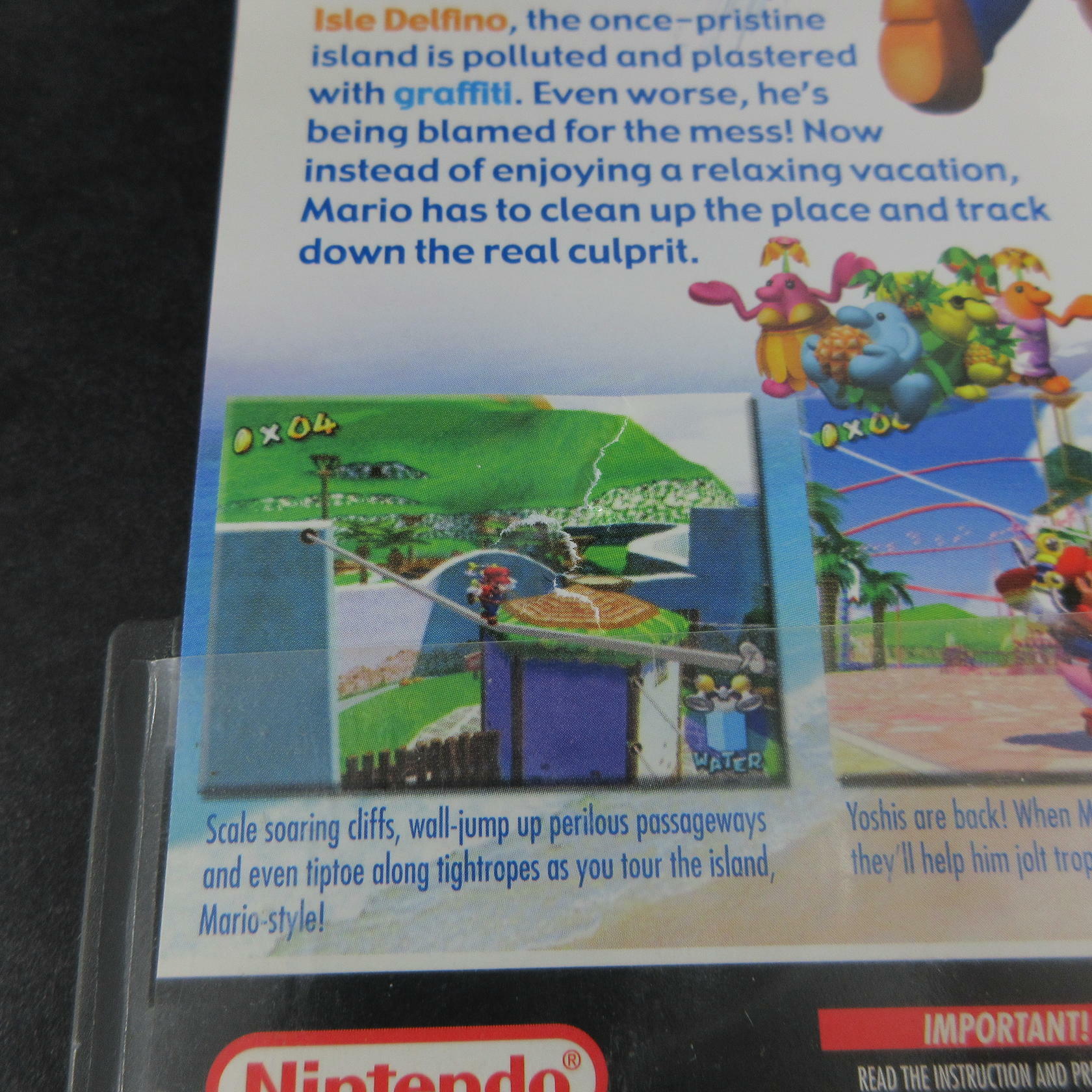 Super Mario Sunshine Players Choice Nintendo Gamecube - Very Good