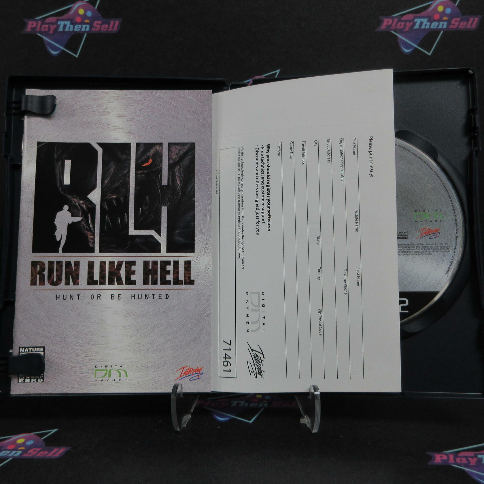 Run Like Hell PS2 PlayStation 2 + Reg Card Complete - Excellent