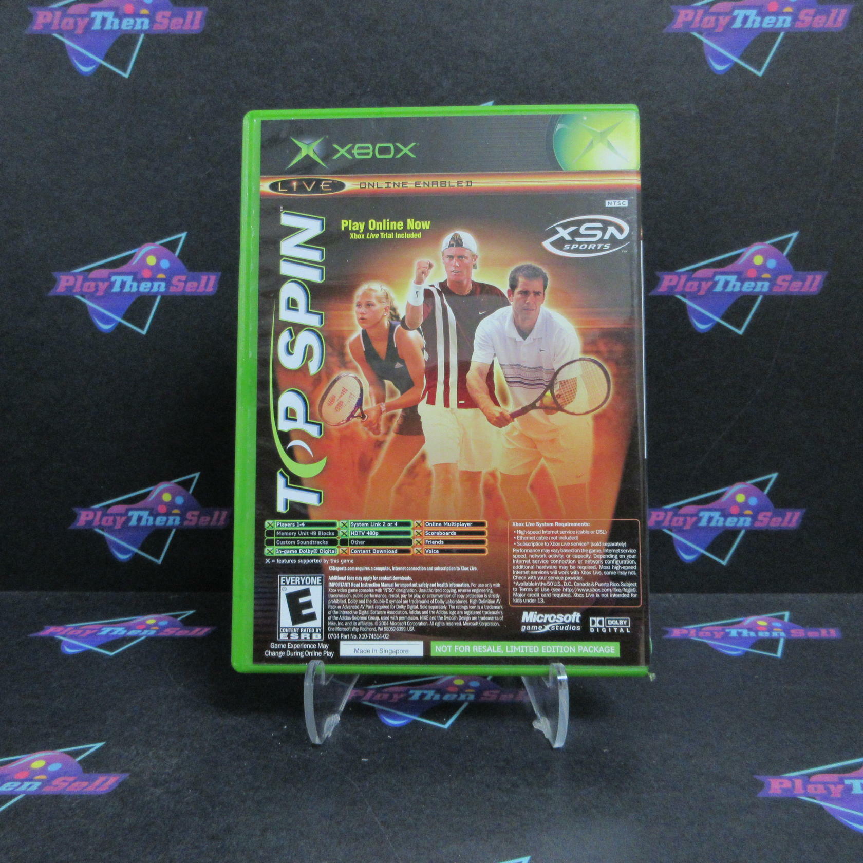 NCAA Football 2005 / Top Spin Xbox - Very Good