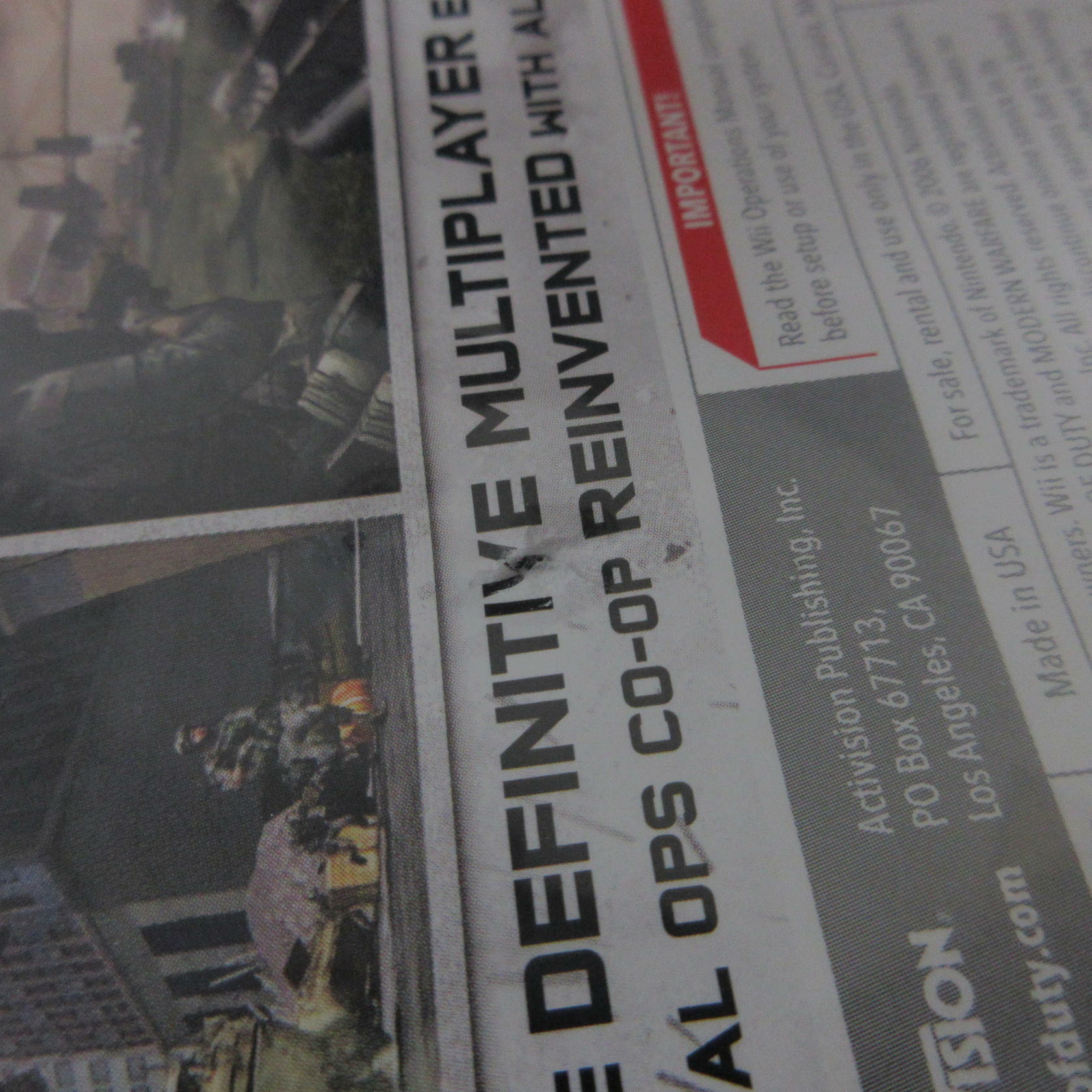 Call of Duty Modern Warfare 3 Nintendo Wii Complete - Very Good