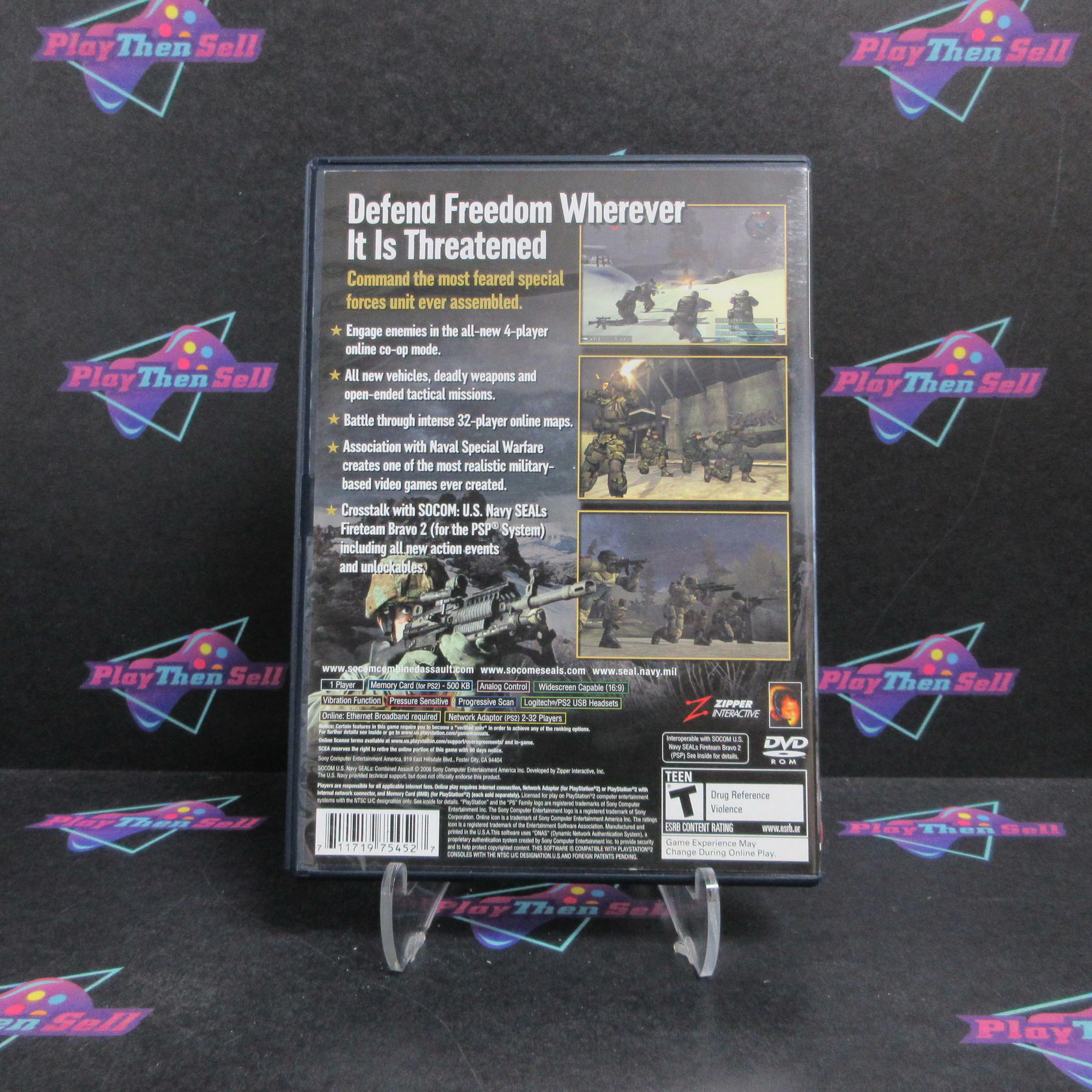 SOCOM US Navy Seals Combined Assault PlayStation 2 Complete - Very Good