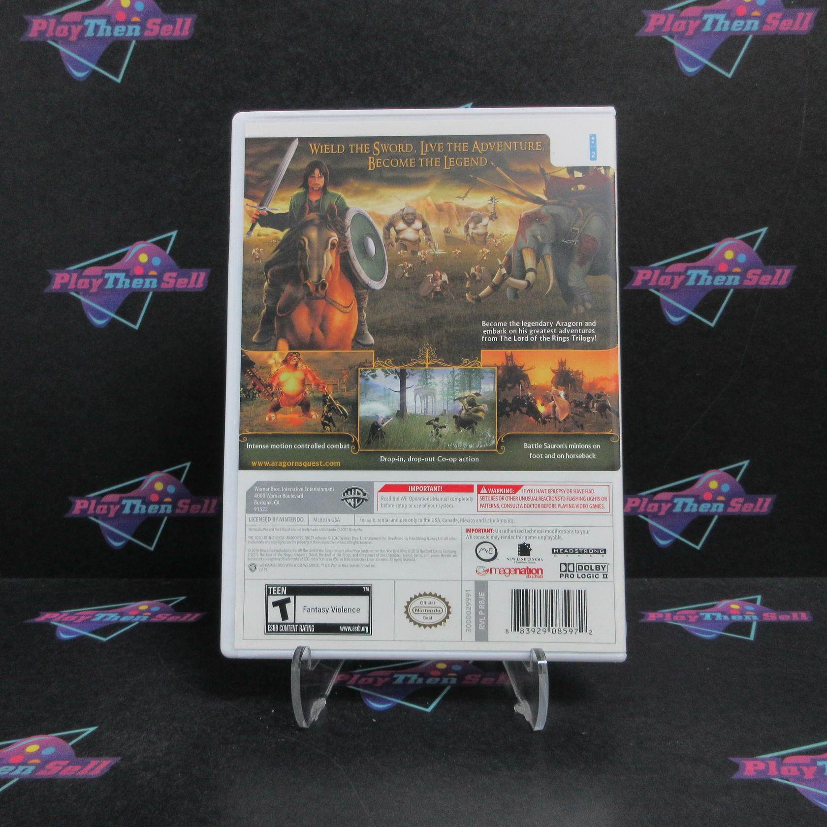 Lord of the Rings Aragorn's Quest Nintendo Wii Complete - Refurbished