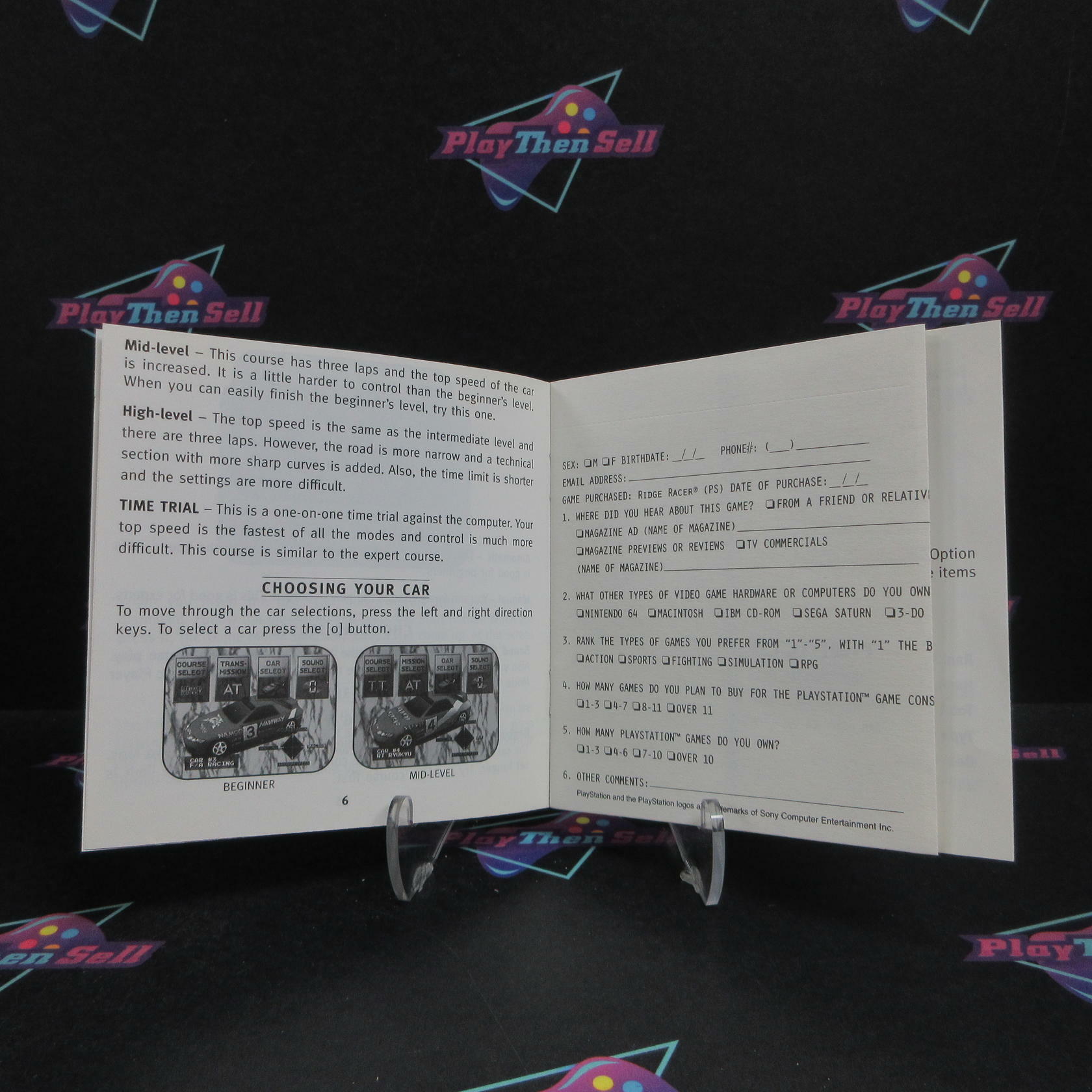 Ridge Racer PS1 PlayStation 1 GH + Reg Card Complete - Very Good