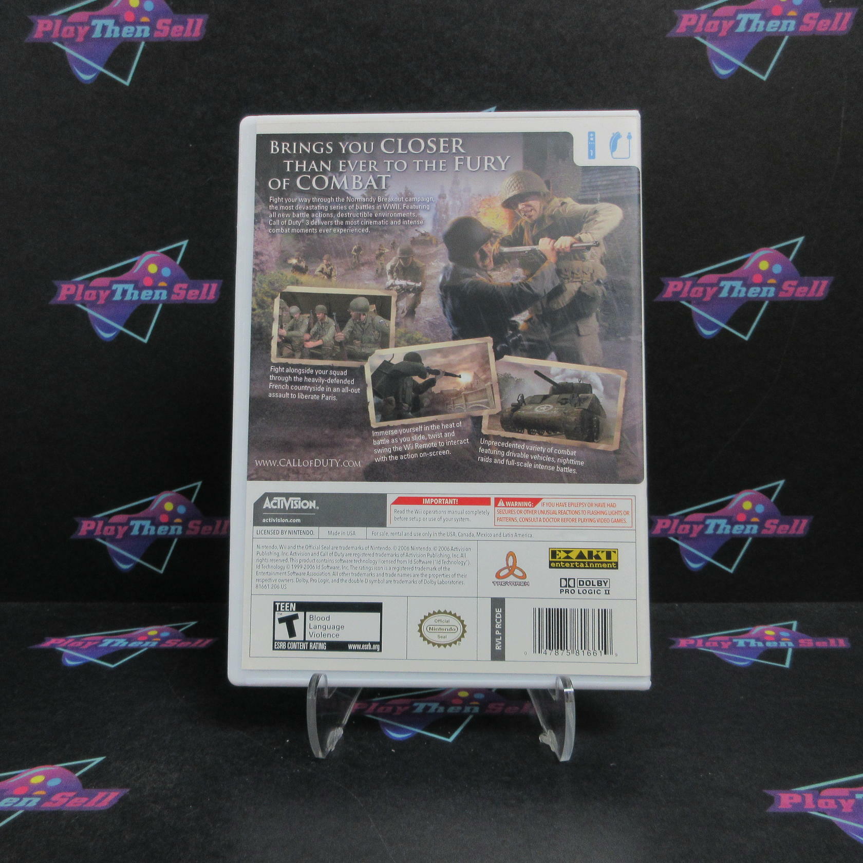 Call Of Duty 3 Nintendo Wii Complete - Refurbished