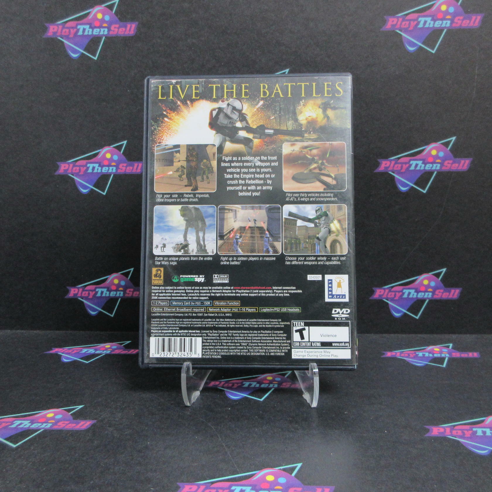 Star Wars Battlefront PS2 PlayStation 2 + Reg Card Complete - Very Good