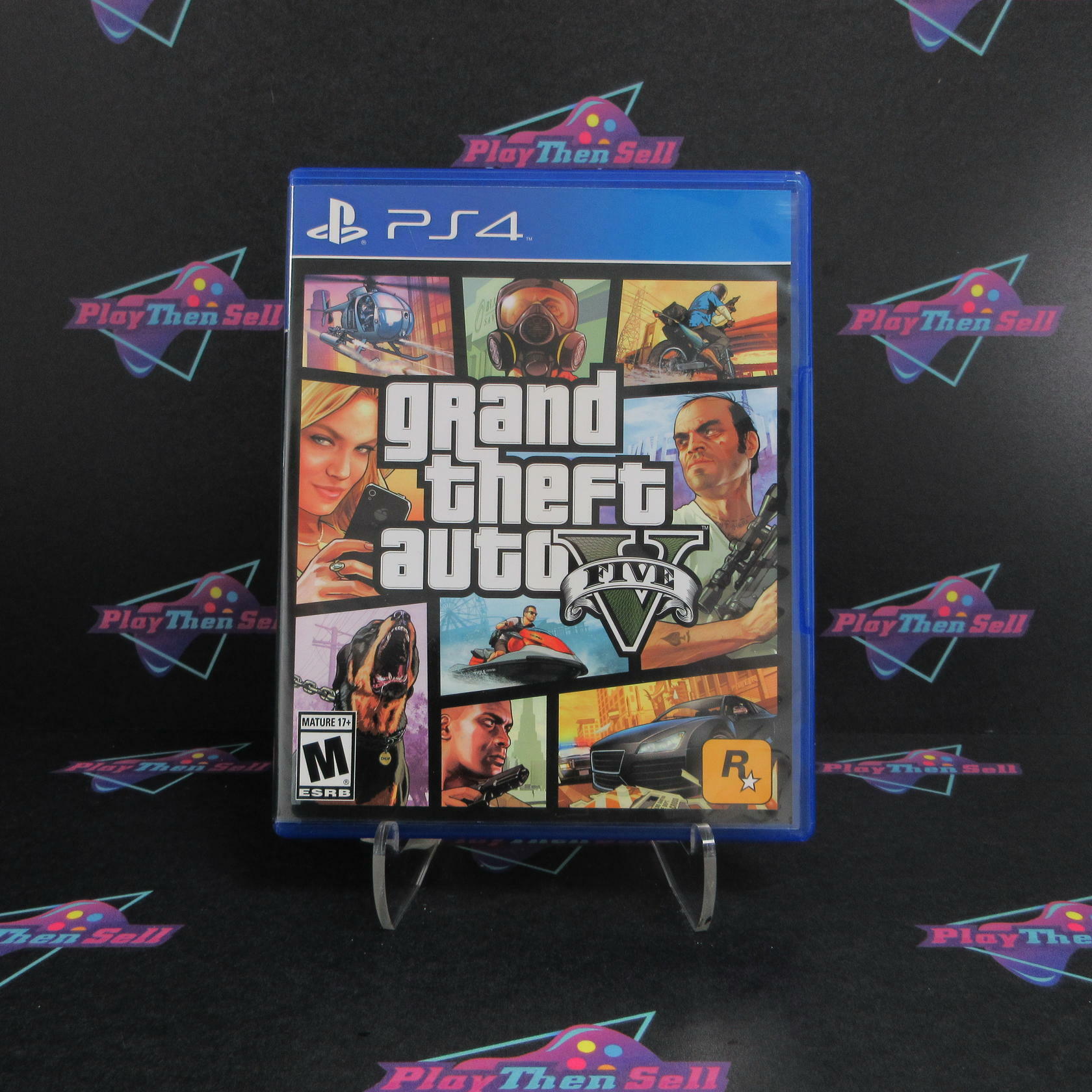 Grand Theft Auto V PS4 PlayStation 4 + Map Complete - Very Good