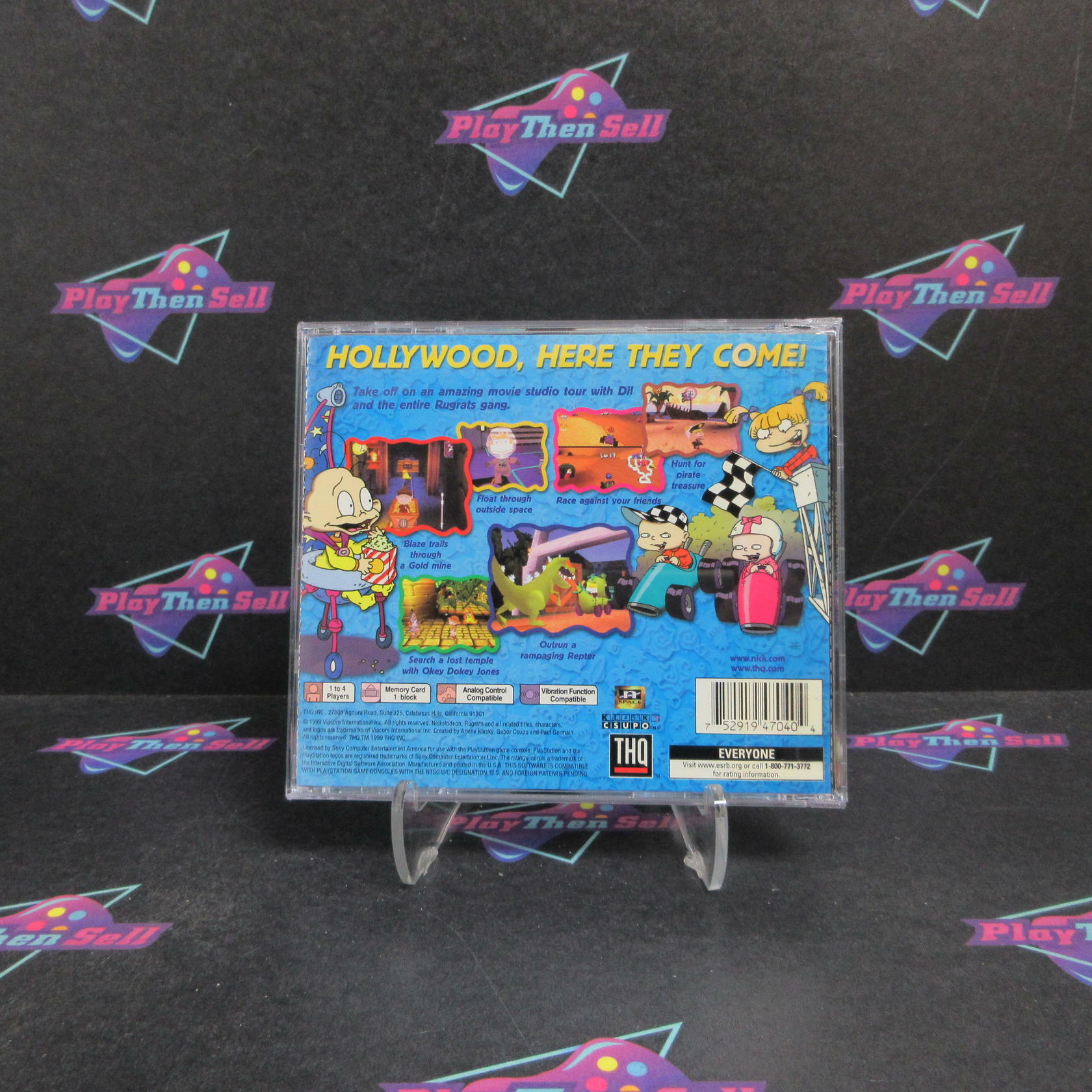 Rugrats Studio Tour PS1 PlayStation 1 + Reg Card Complete - Very Good