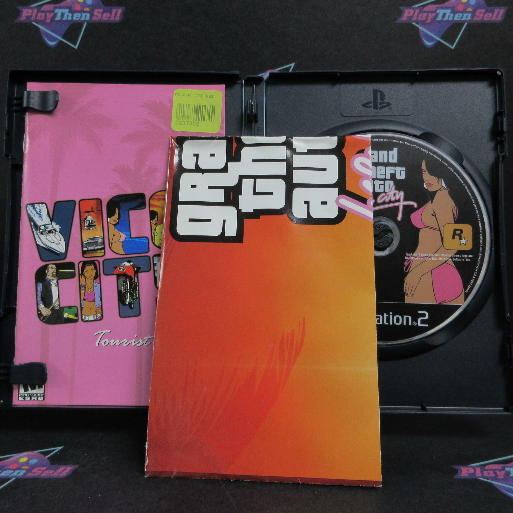 Grand Theft Auto Vice City PS2 PlayStation 2 + Map Complete - Very Good