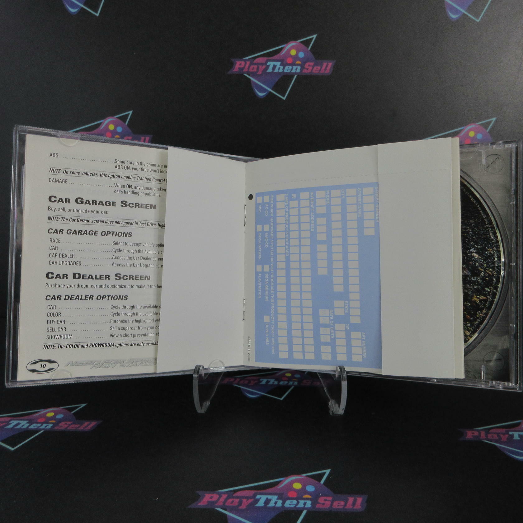 Need For Speed 4 High Stakes PS1 PlayStation 1 + Reg Card Complete - Very Good