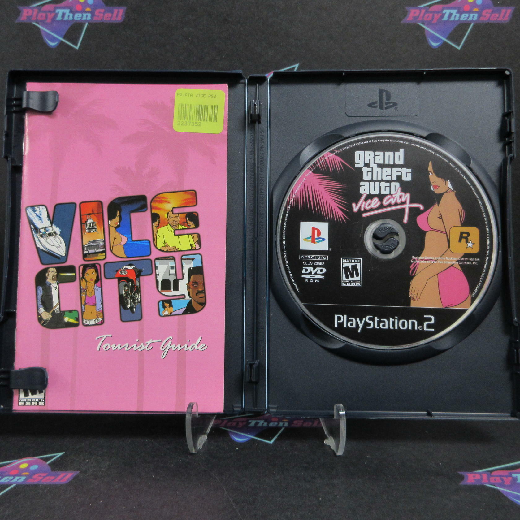 Grand Theft Auto Vice City PS2 PlayStation 2 + Map Complete - Very Good