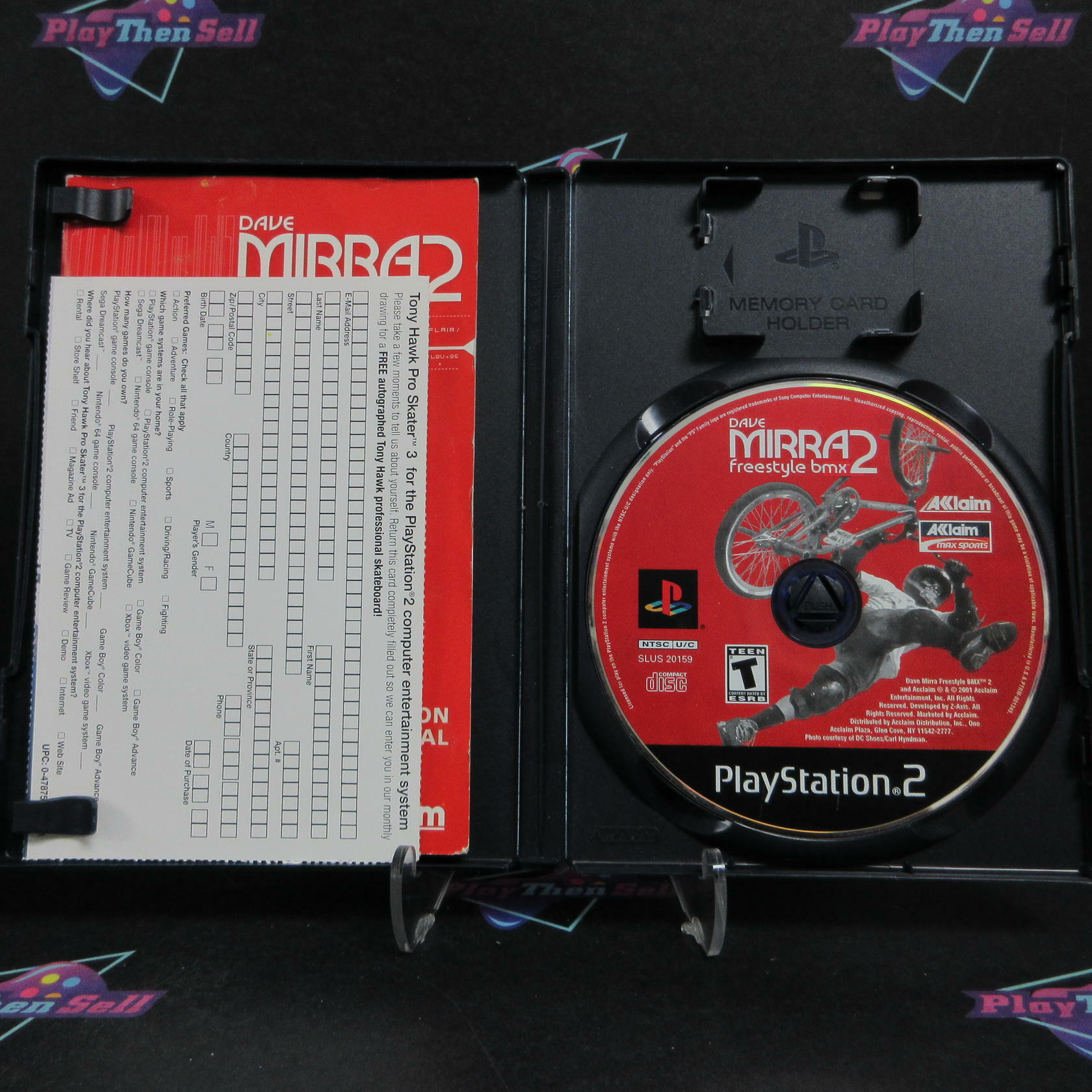 Dave Mirra 2 Freestyle BMX PS2 PlayStation 2 + Reg Card Complete - Very Good